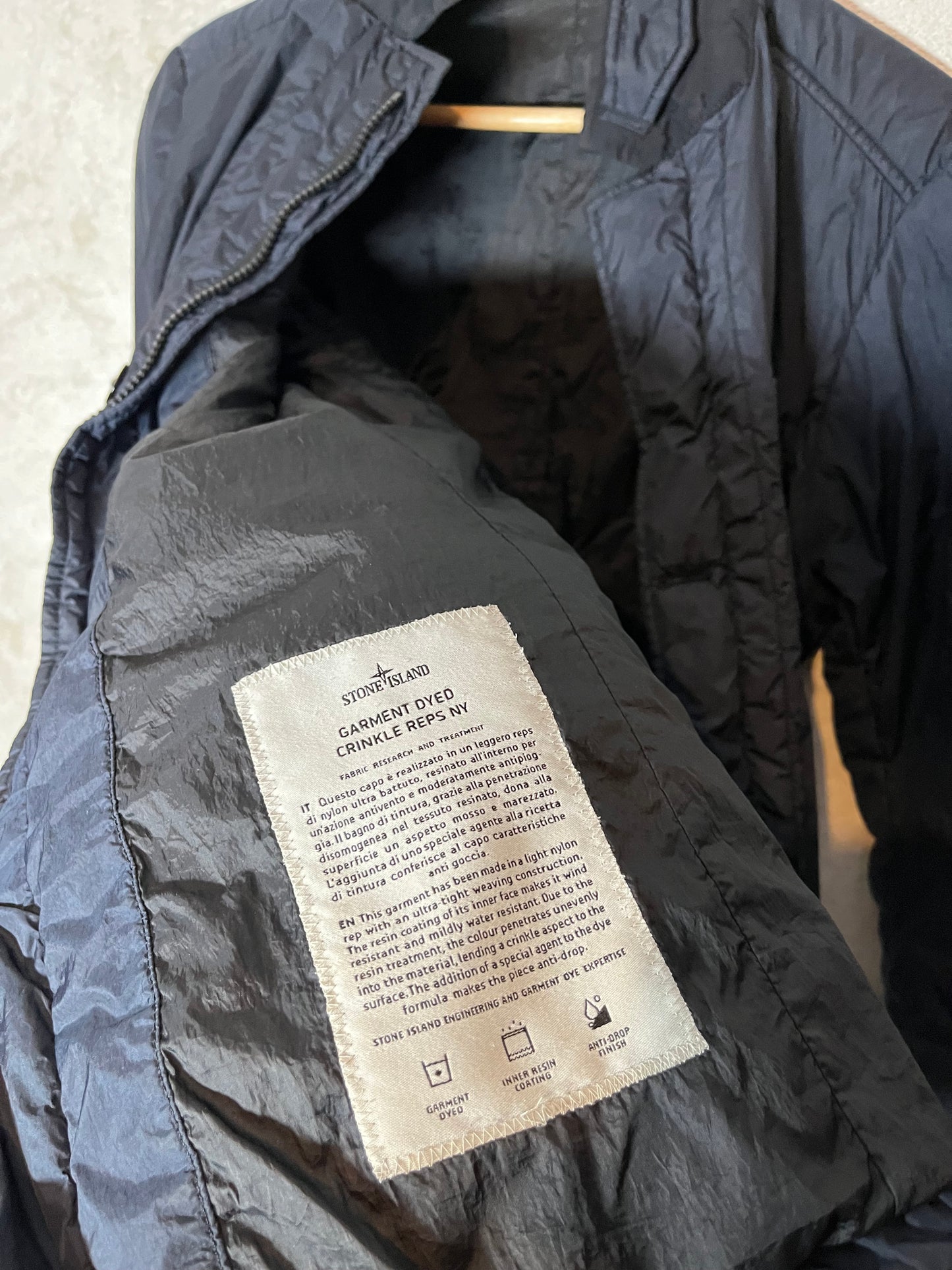 Stone Island Garment Dyed Crinkle Reps NY puffer jacket - S