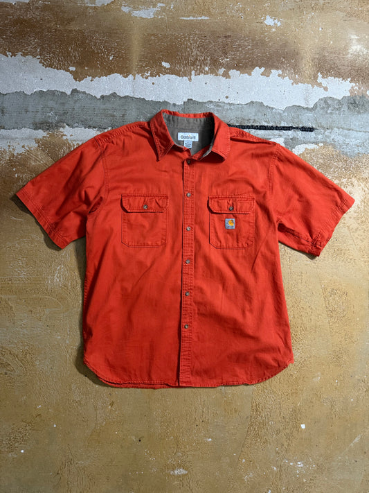 Carhartt Orange workwear polo t-shirt - L