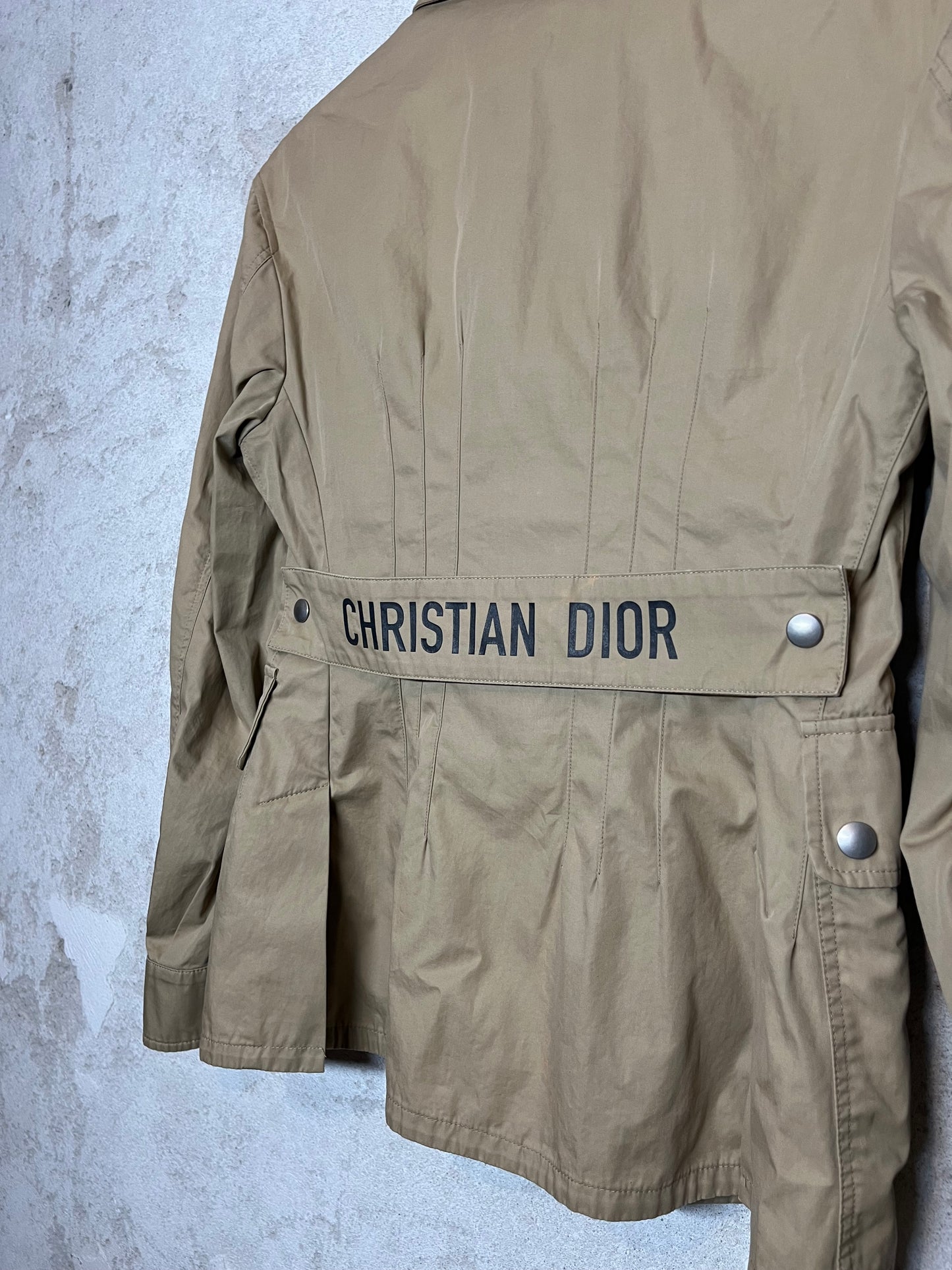 Christian Dior vintage trench coat jacket beige - S