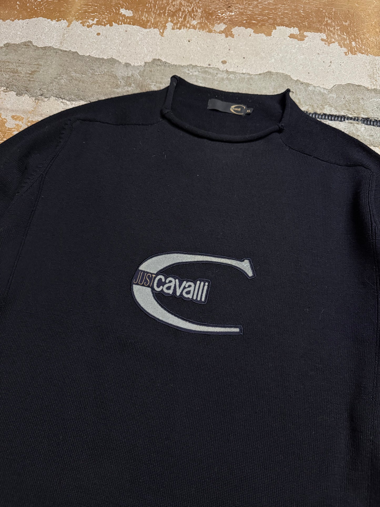 Roberto Cavalli wool blend knit sweatshirt - XL