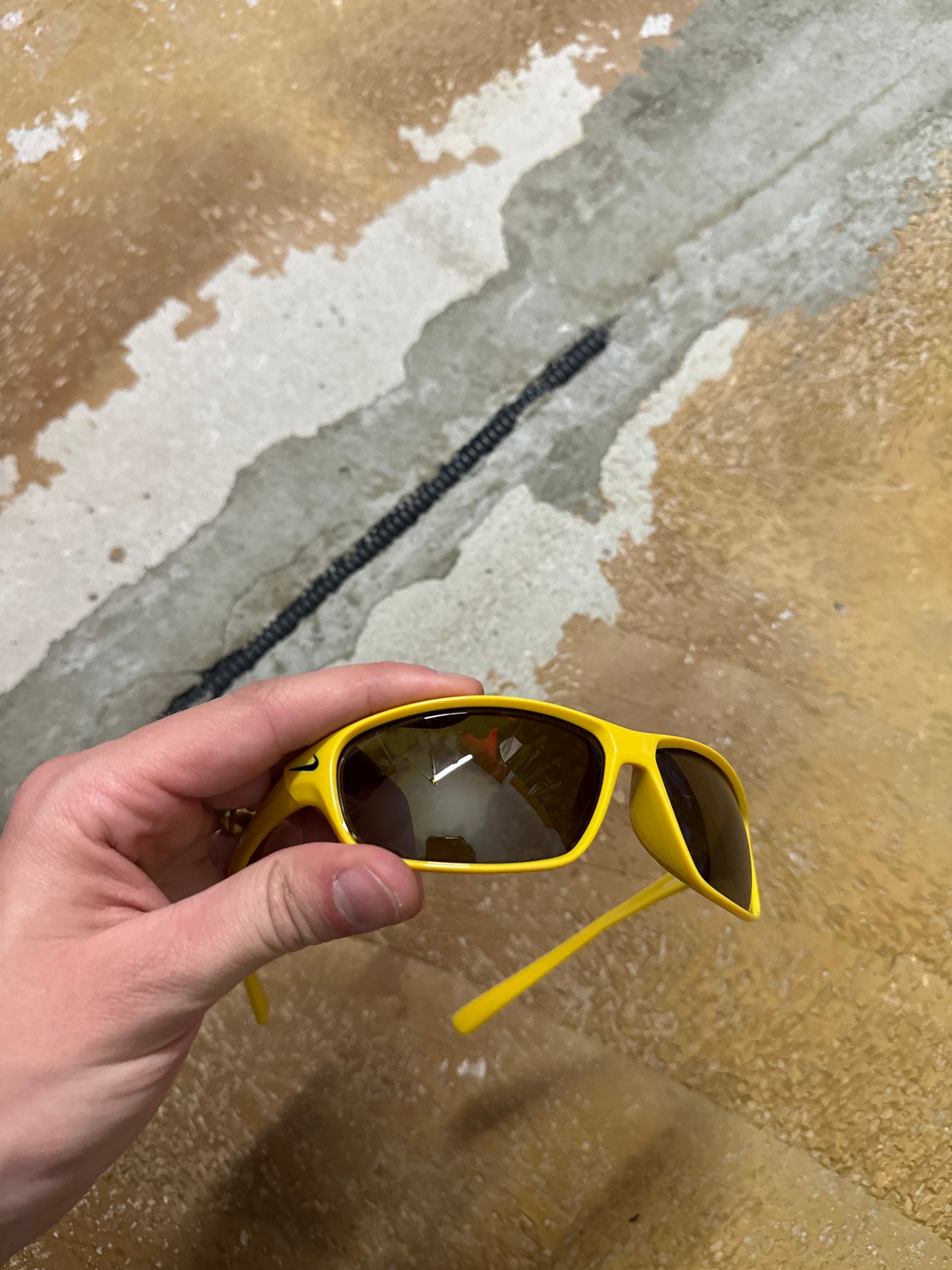 Vintage yellow Nike Rabid EV0603 703 sunglasses