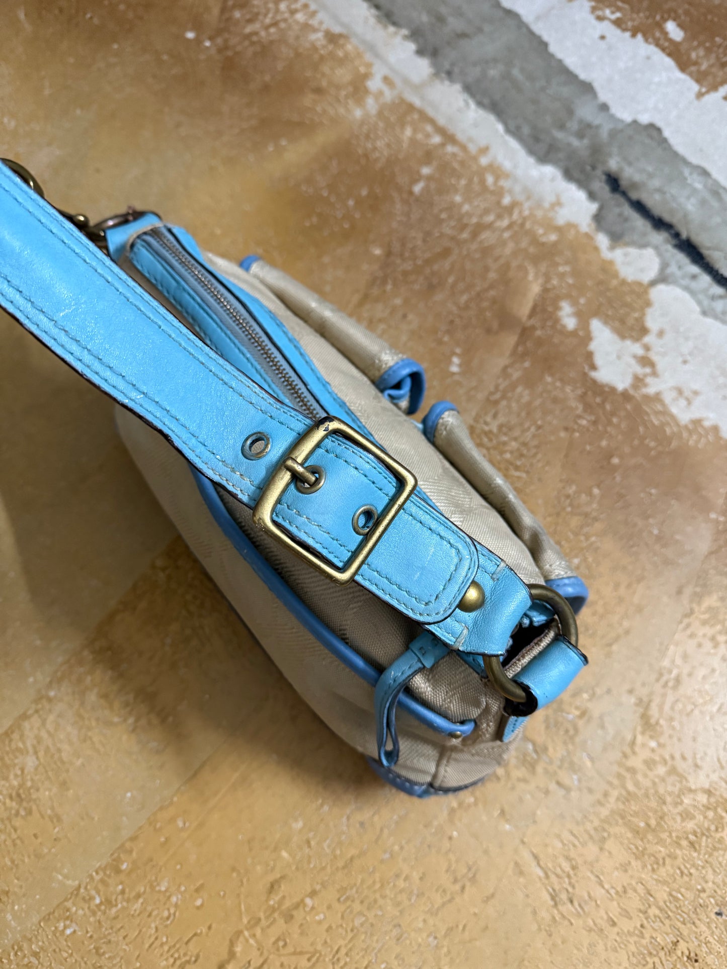 Coach vintage monogram blue bag