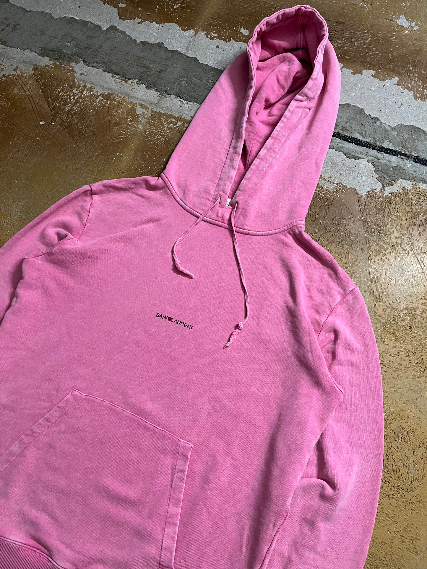 Saint Laurent Paris pink hoodie - L