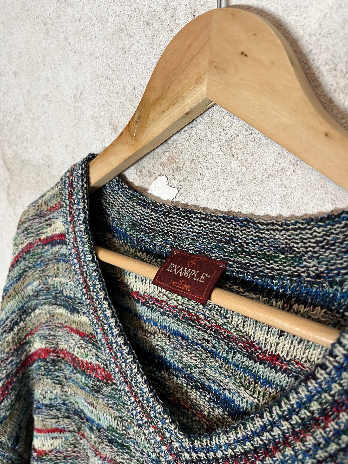 Missoni vintage retro V neck 90s 2000s knit sweatshirt - XXL