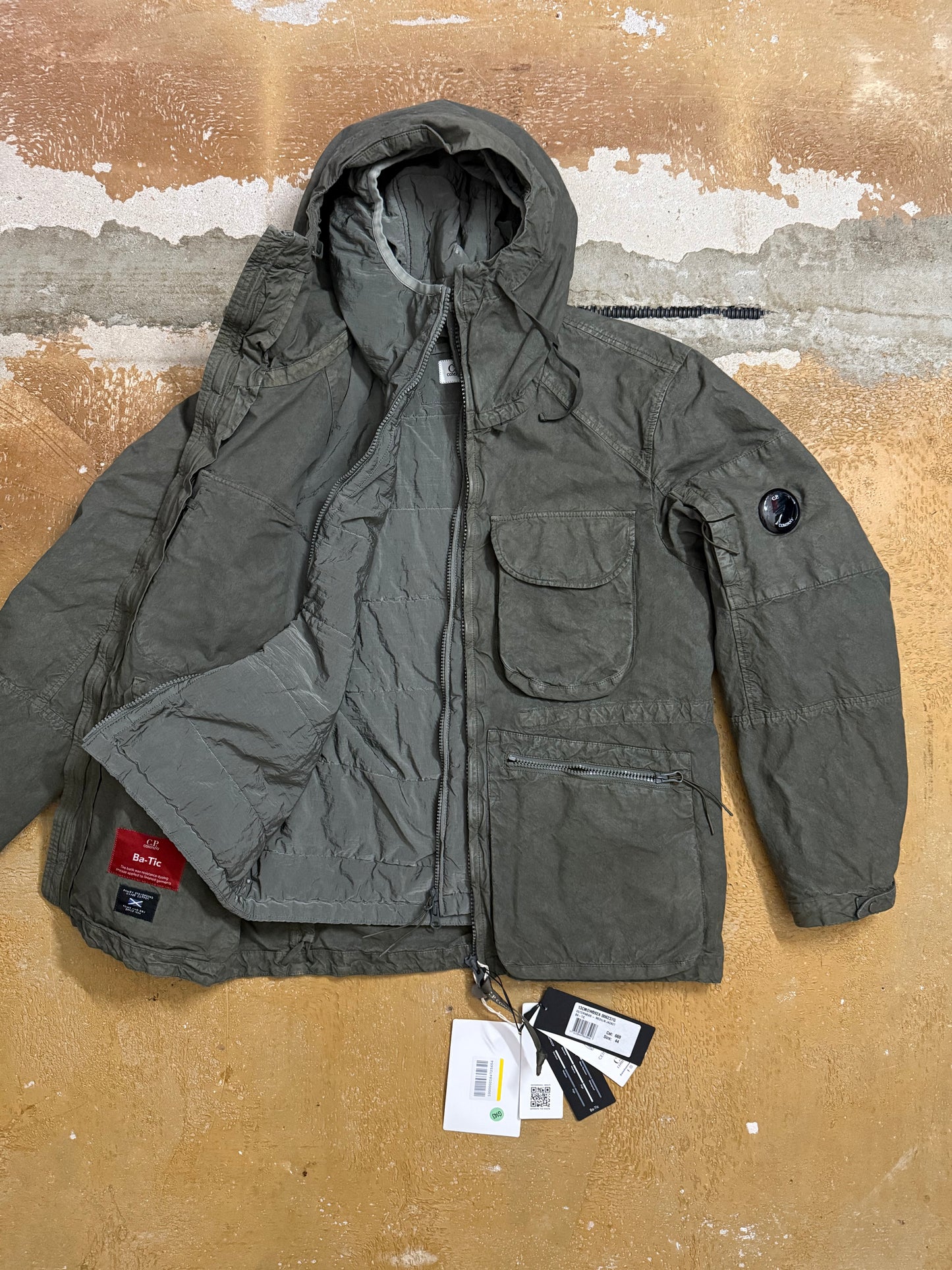 CP Company Ba-Tic Halley Stevensons waxed cotton 2-in-1 winter jacket - S