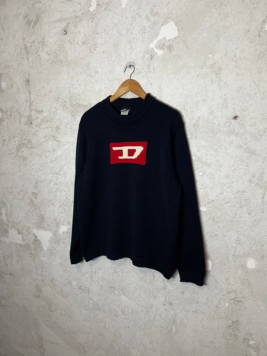 Diesel vintage retro wool knit sweater -