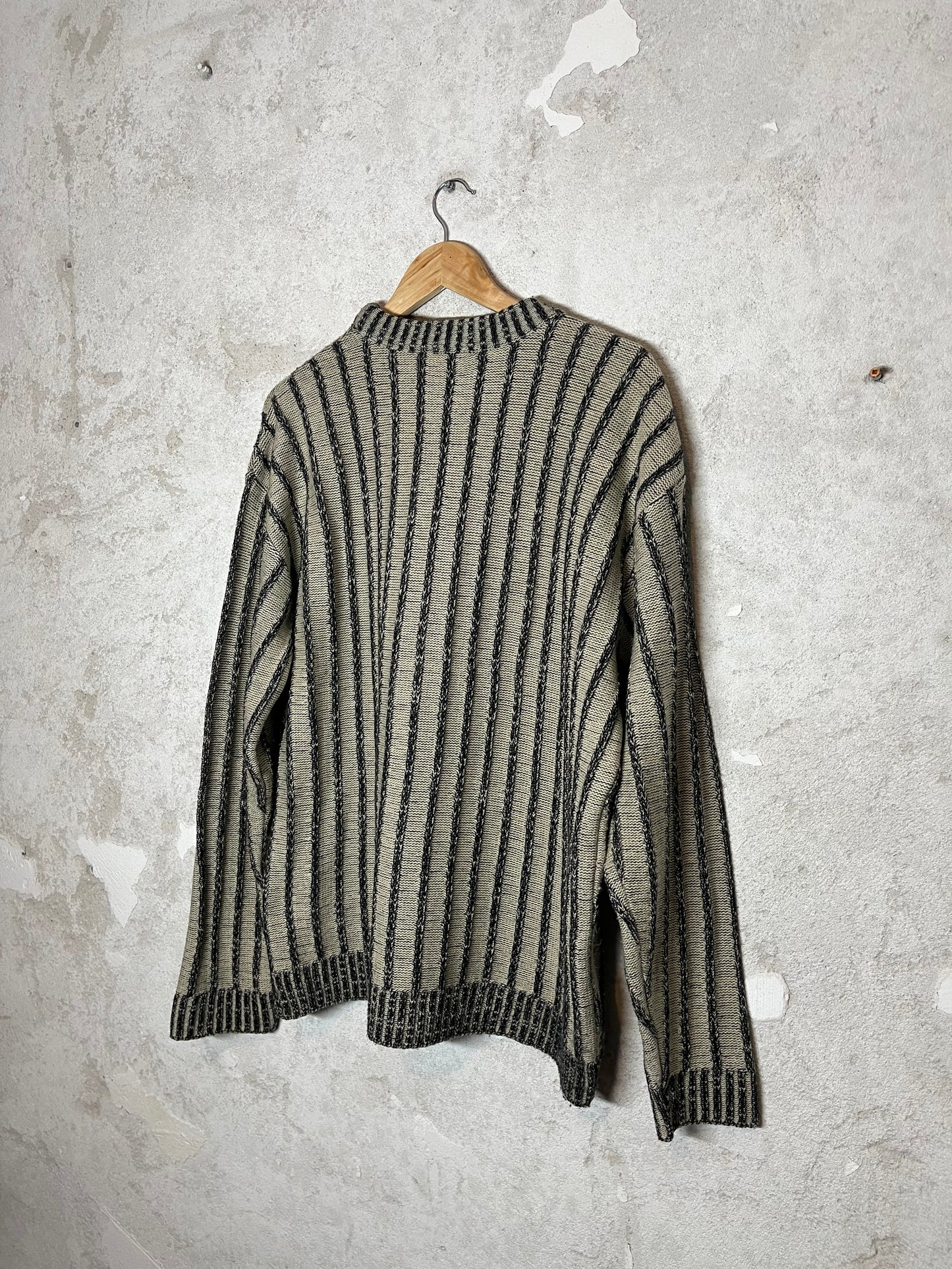 Moschino vintage bootleg heavy knit designer sweater - XL