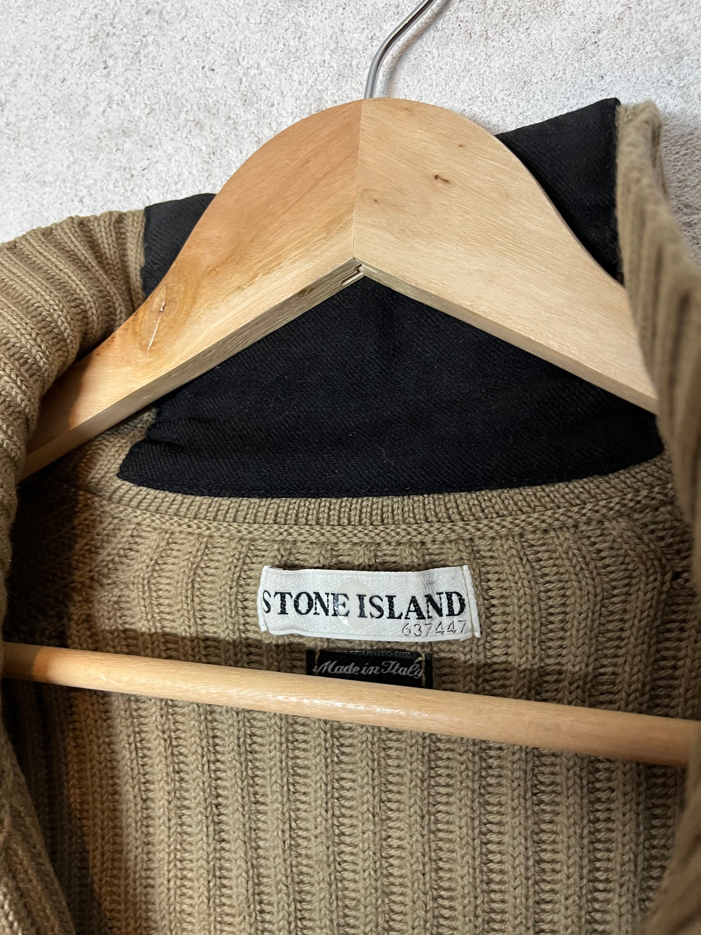 Stone Island vintage knit zip-up sweatshirt - L