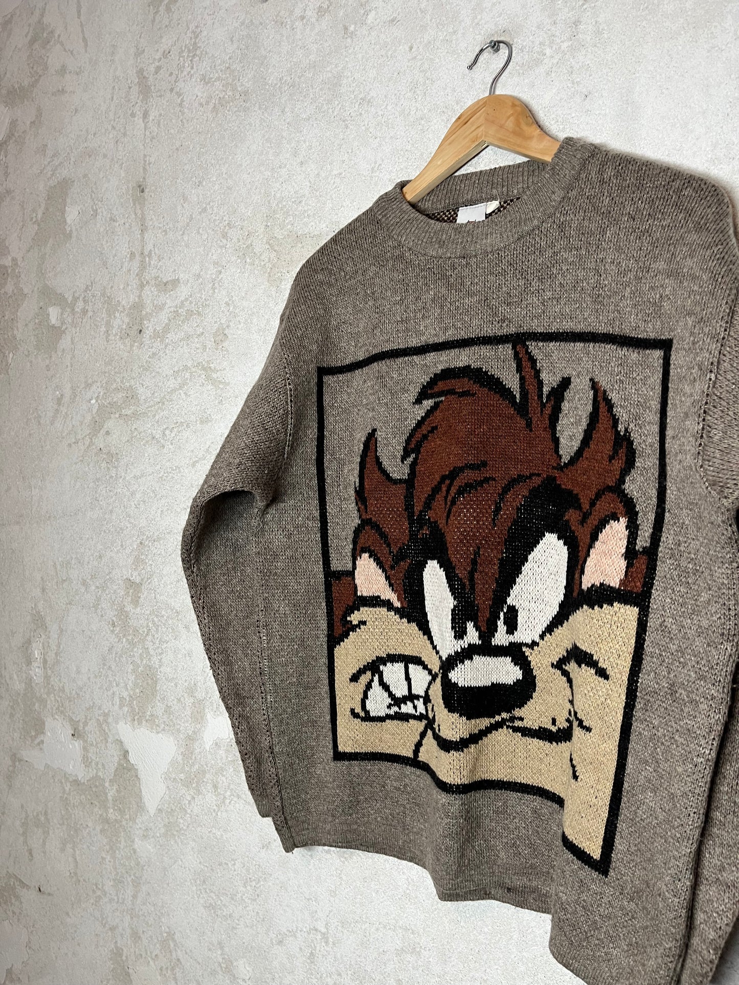 Looney Tunes Tazz heavy knit ski snowboard sweater - L/XL