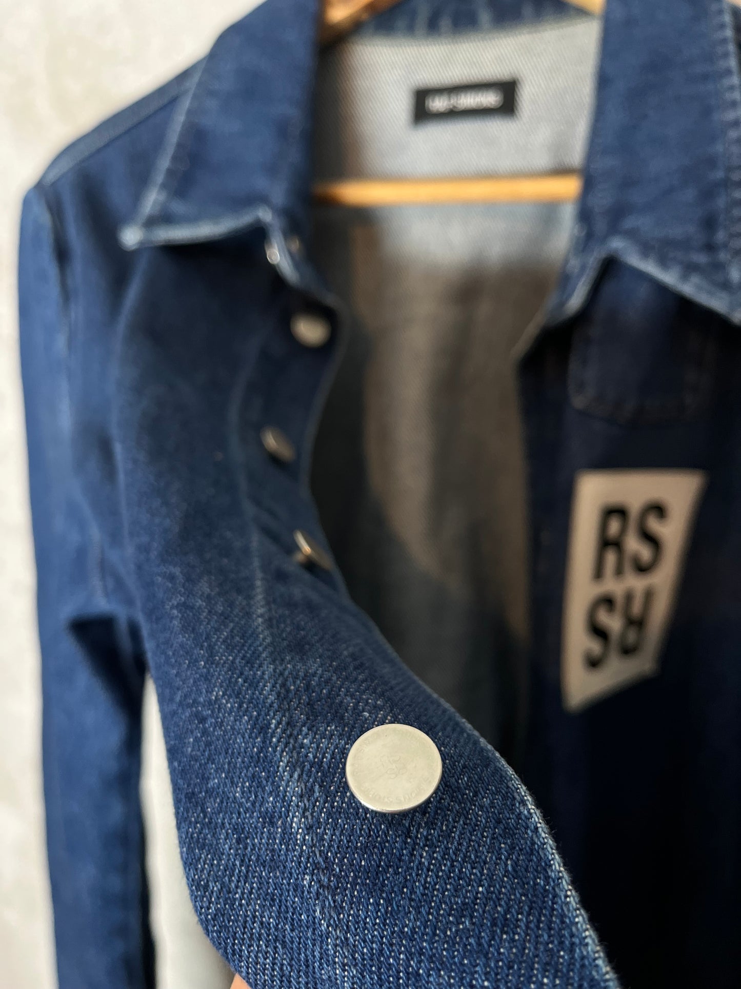 Raf Simons Denim overshirt with branded patch - S