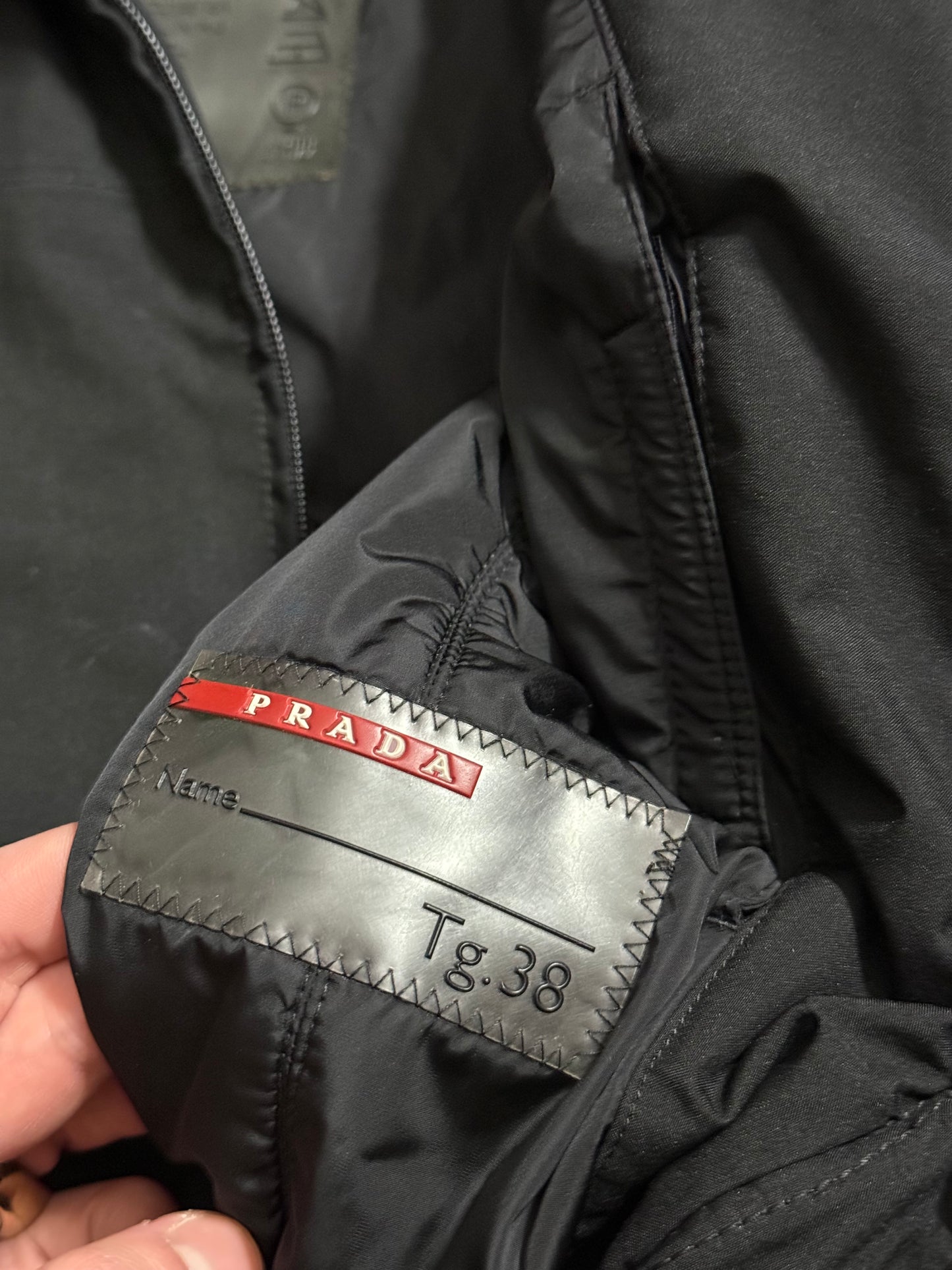 Prada vintage trenchcoat padded down jacket - S