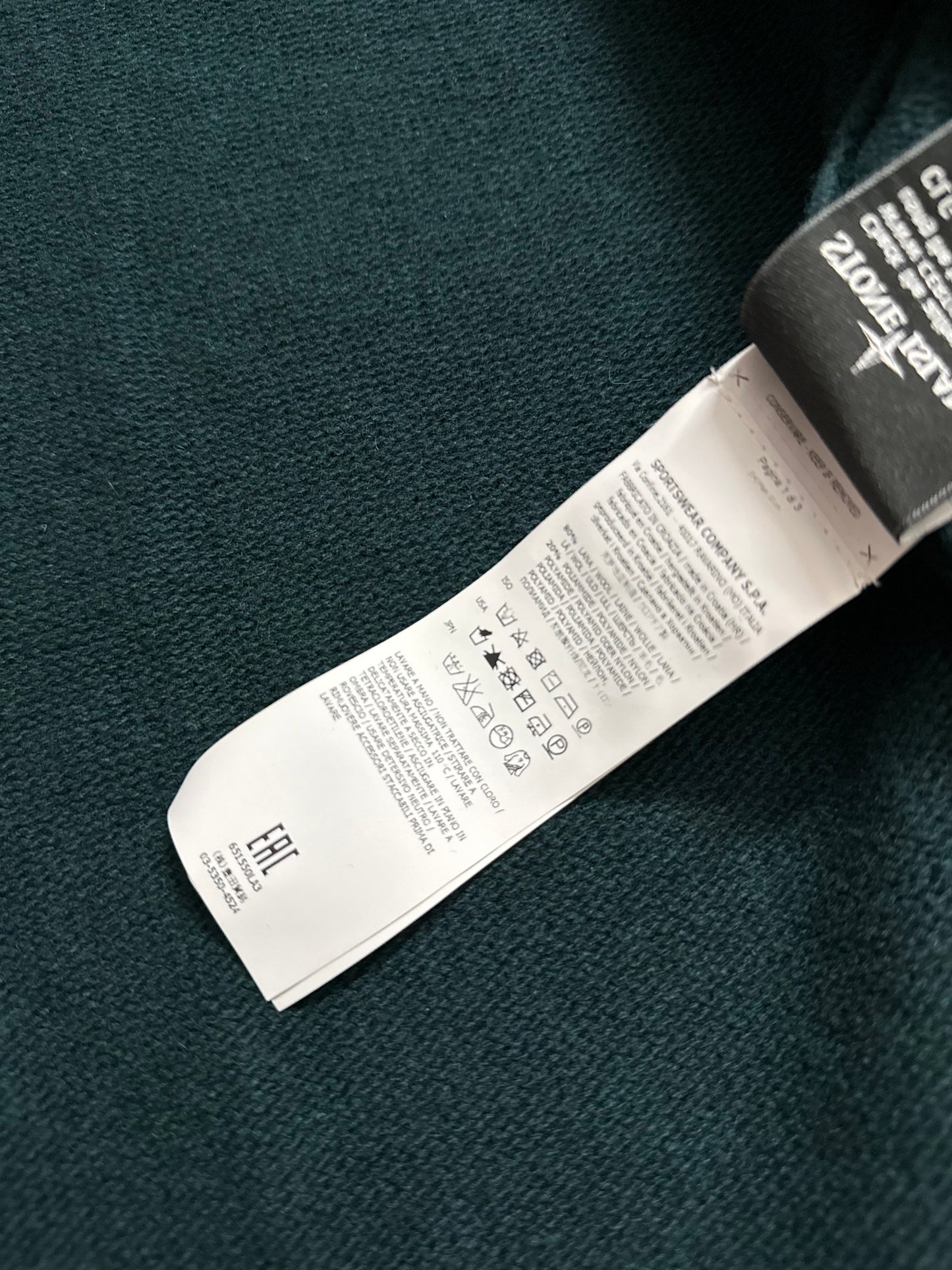 Stone island heavy knit sea moss green sweater - L