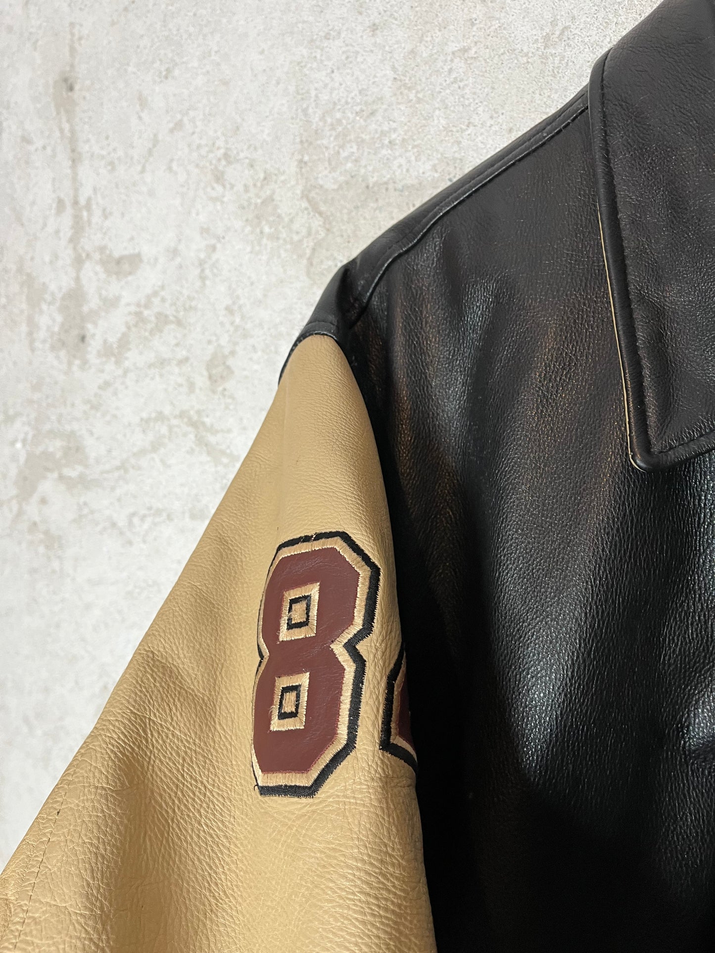 Redskins vintage motor baseball leather jacket - L/XL