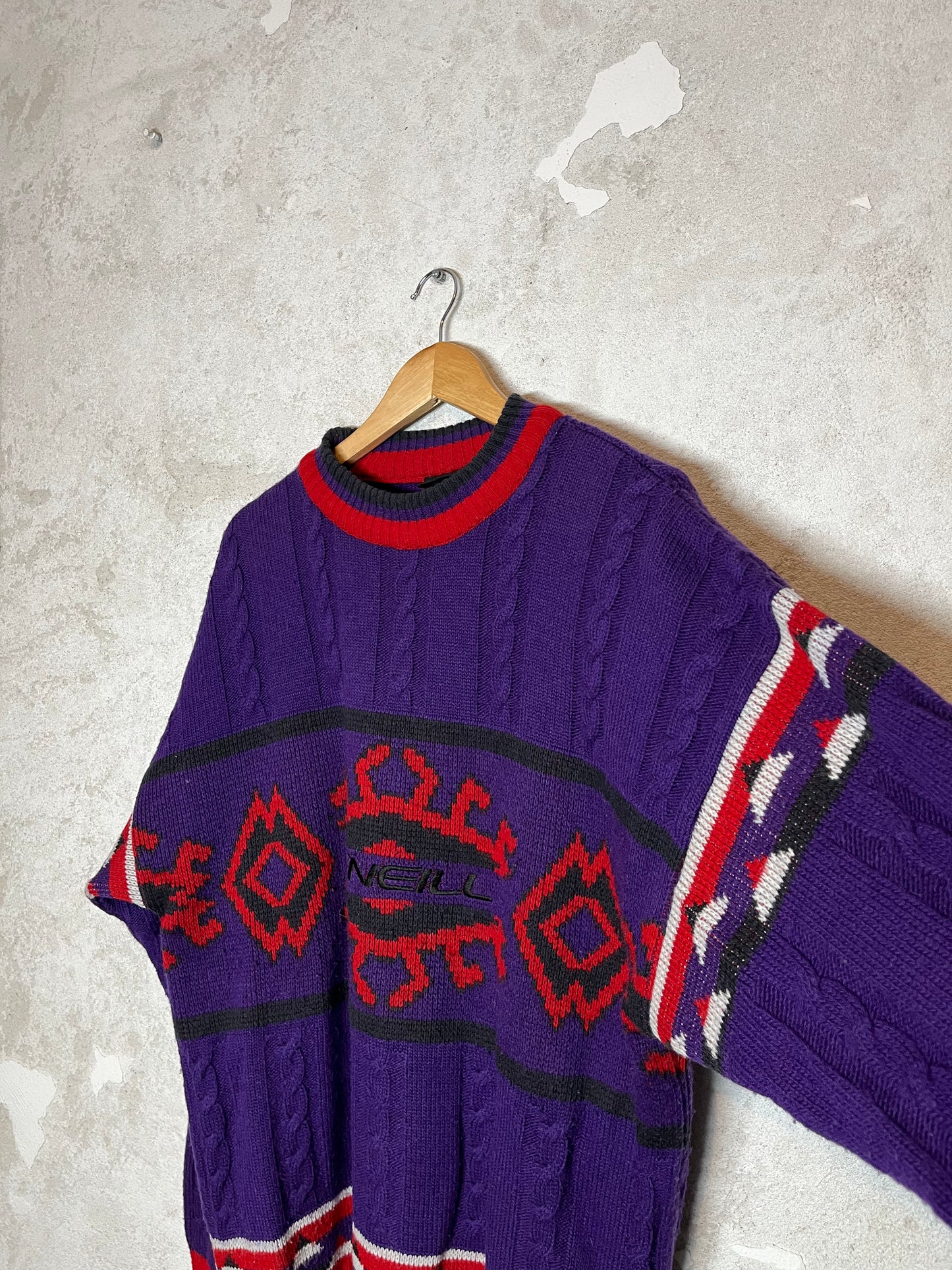 O’neill vintage 90s heavy knit ski snowboard sweater - XL