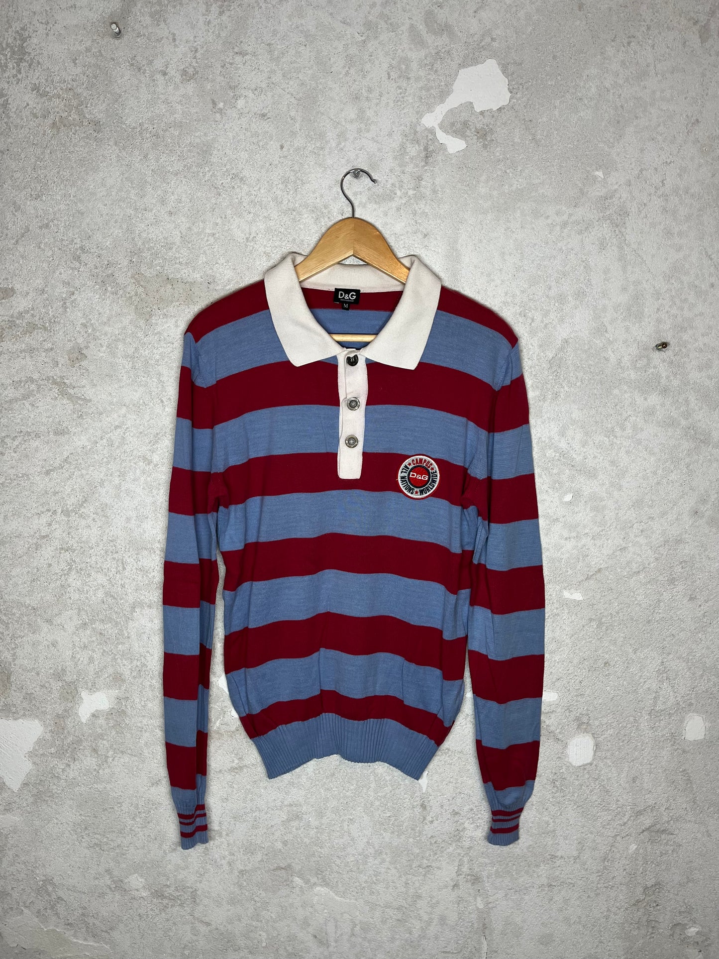 Dolce & Gabanna sweater longsleeve polo - M