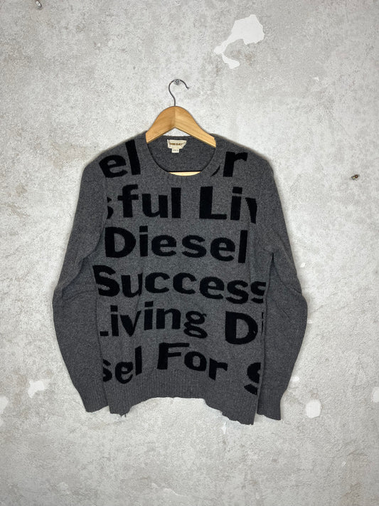 Diesel vintage retro 2000s wool knit sweatshirt