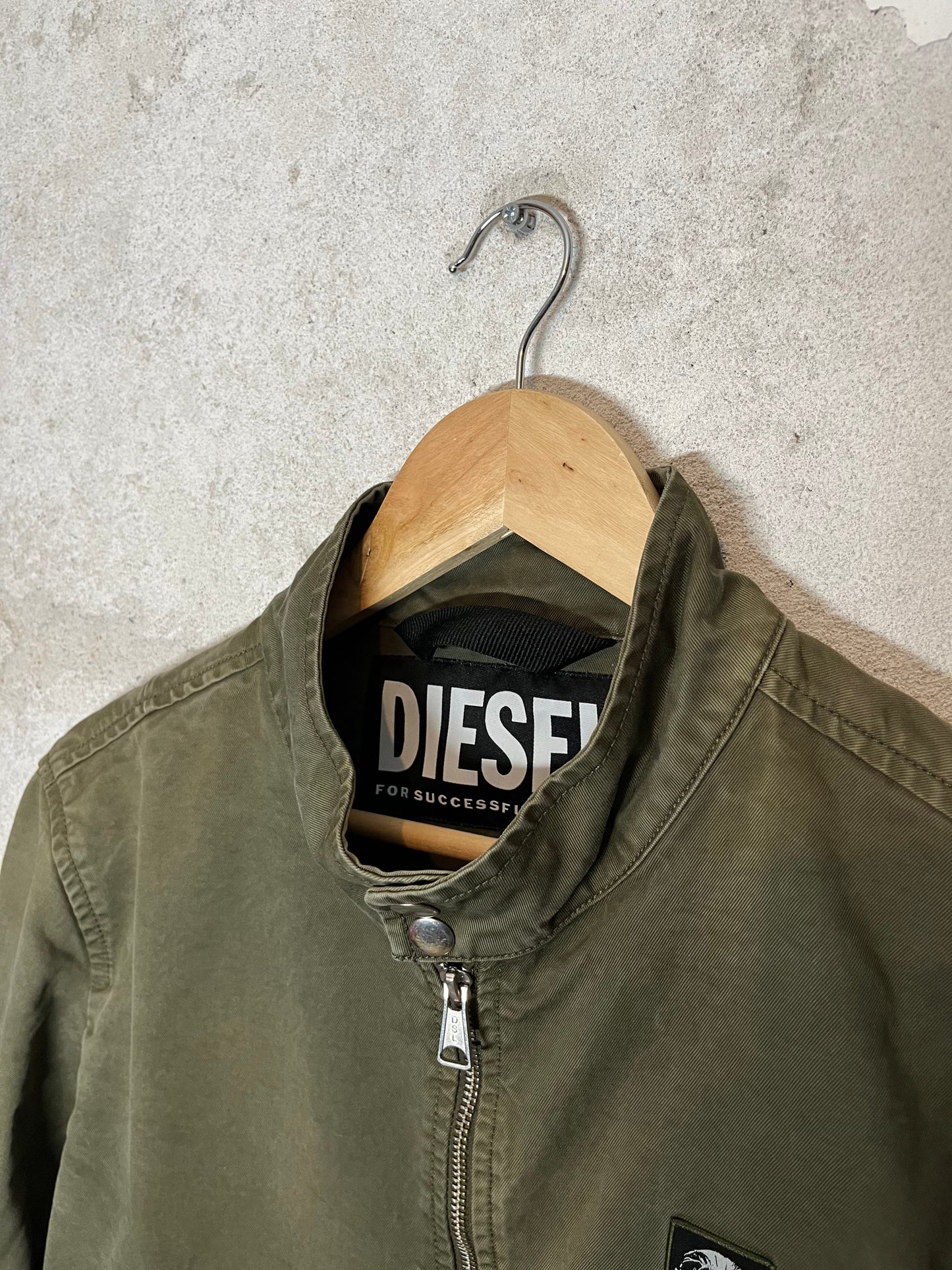 Diesel vintage cargo denim green jacket - M