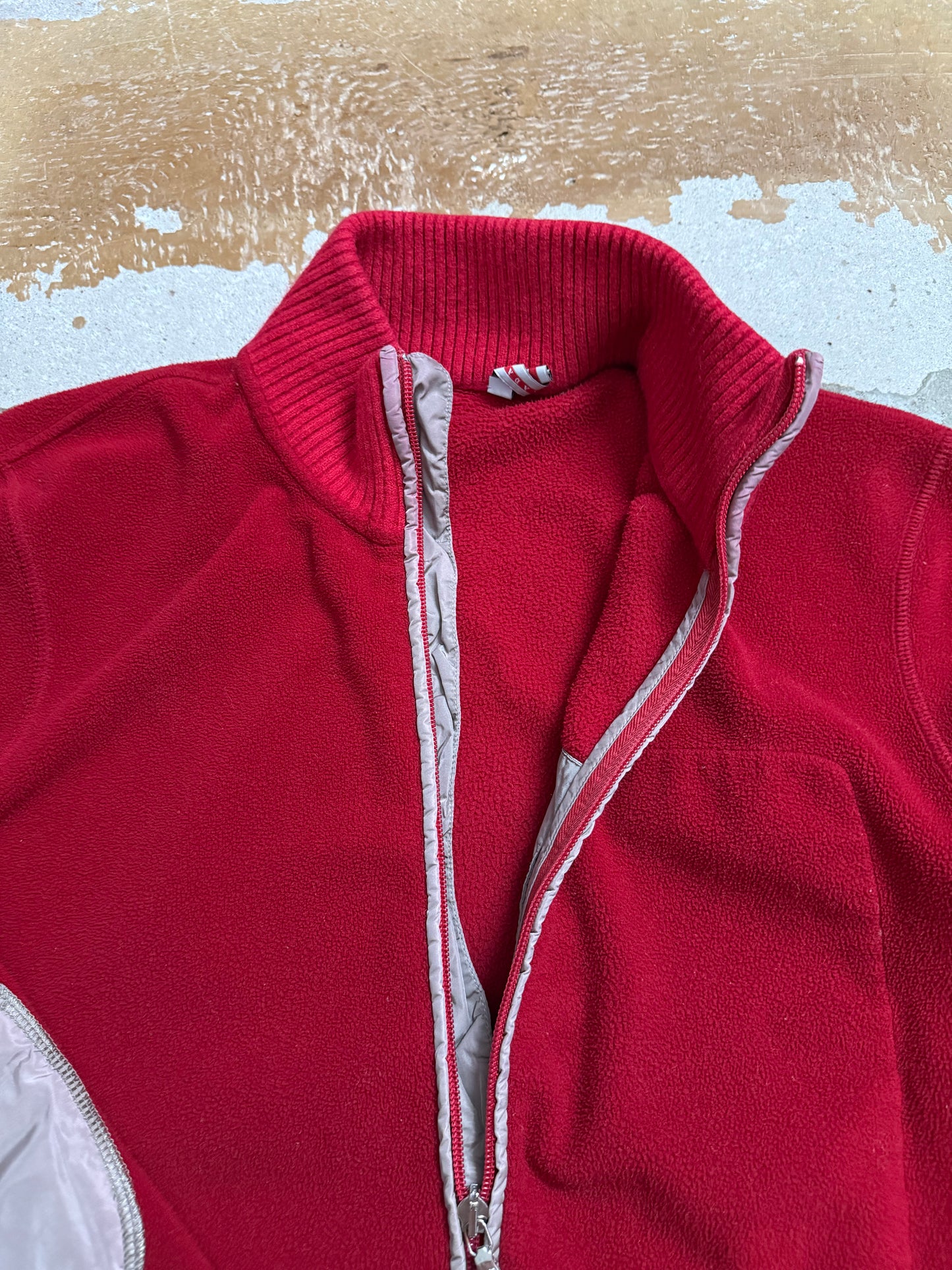 Prada vintage red fleece sweatshirt - S
