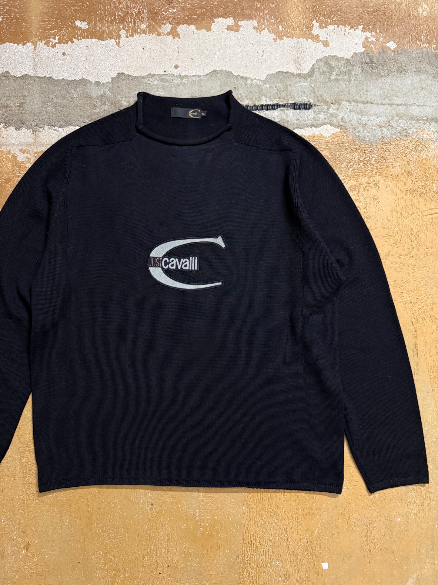 Roberto Cavalli wool blend knit sweatshirt - XL