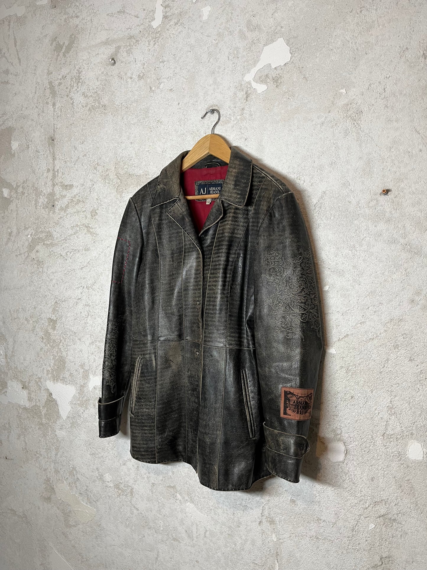 Armani Jeans leather jacket - M