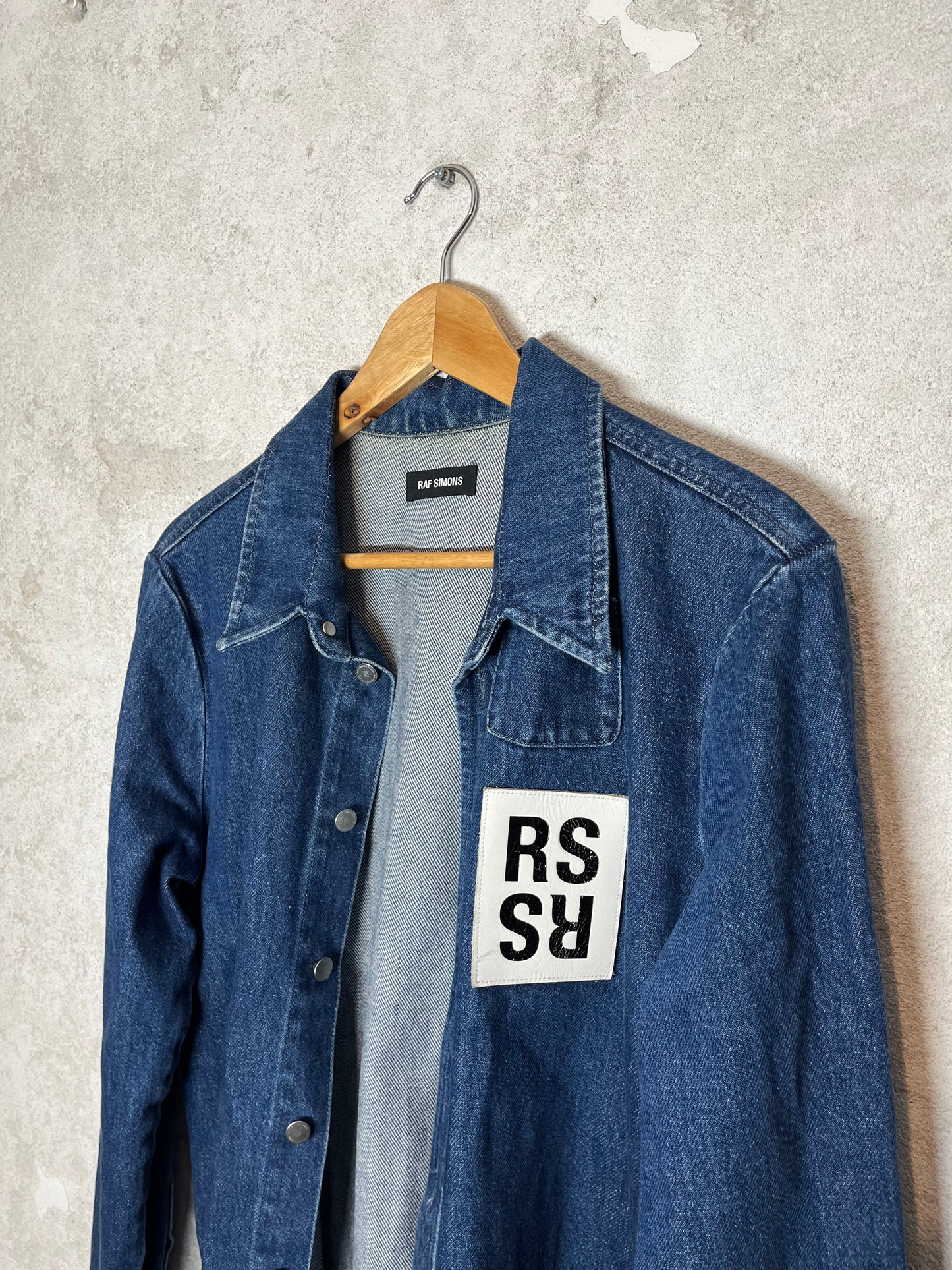 Raf Simons Denim overshirt with branded patch - S