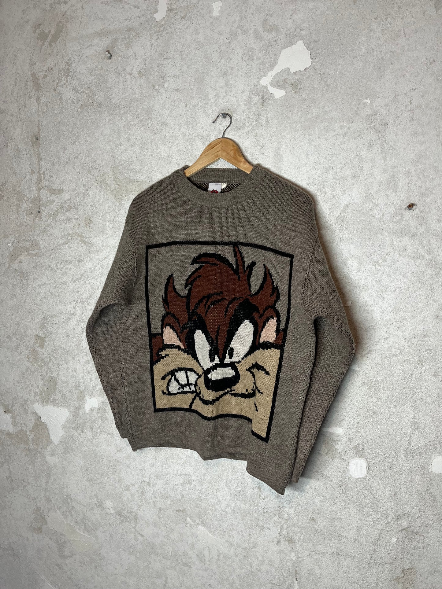 Looney Tunes Tazz heavy knit ski snowboard sweater - L/XL