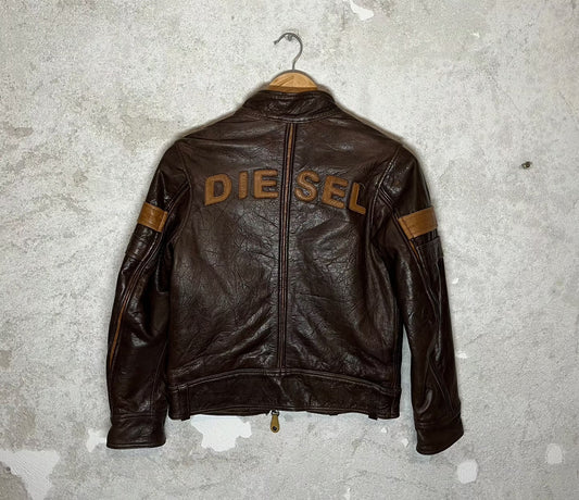 Diesel 2000s leather motor jacket - M