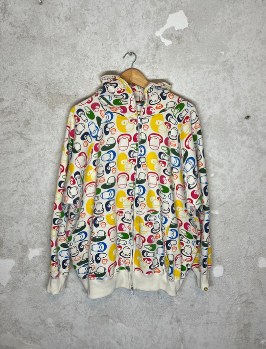 Bathing Ape Baby Milo Multicolor zip-up hoodie - M