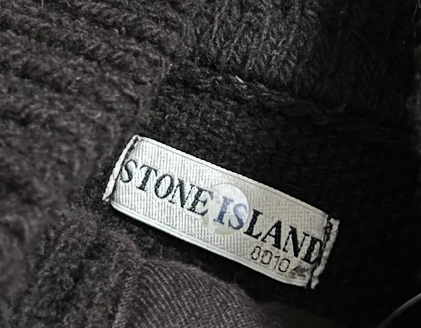 Stone Island vintage arm embroidery wool knit sweater - L