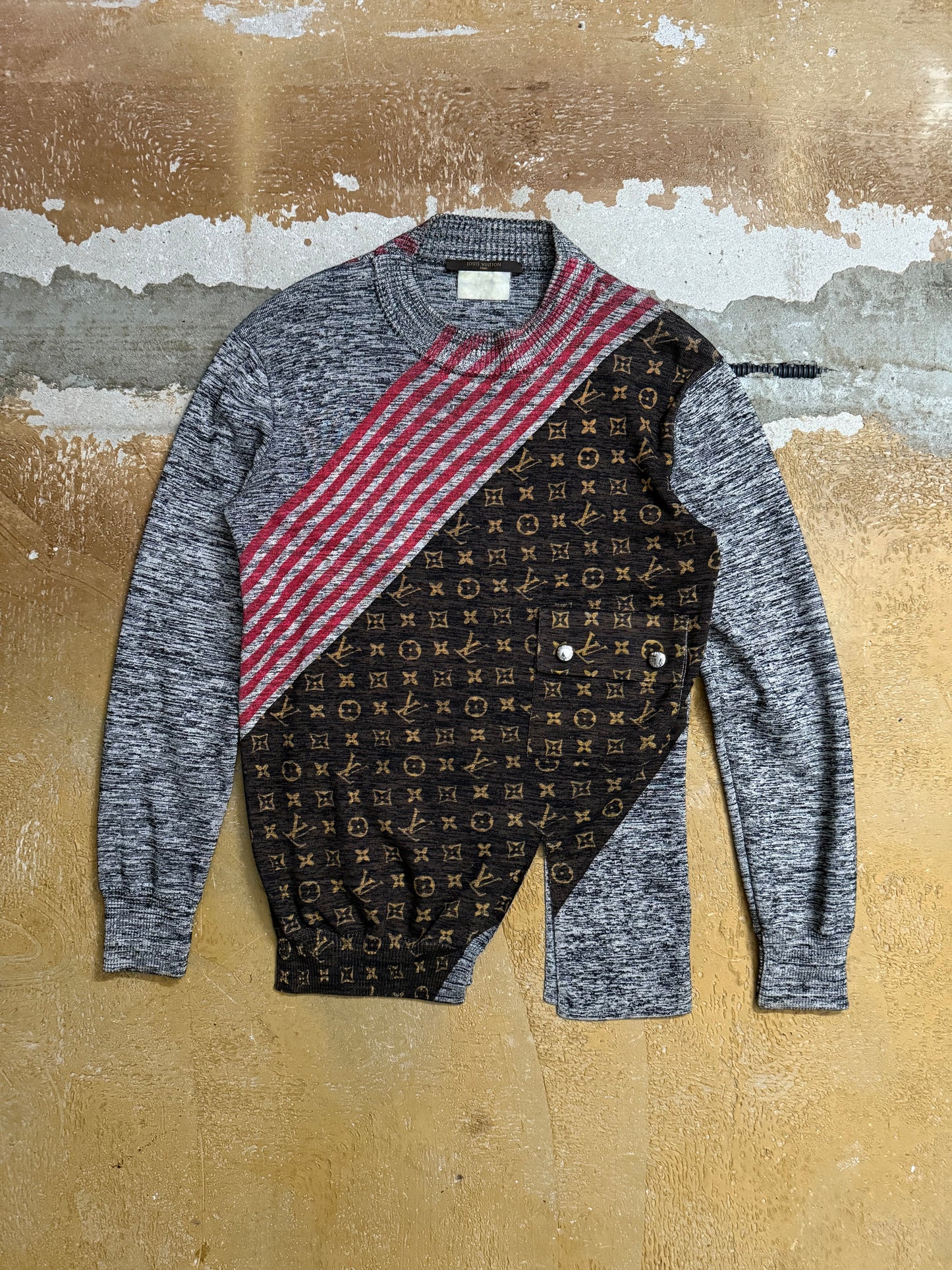 Louis Vuitton vintage monogram knit sweater - S