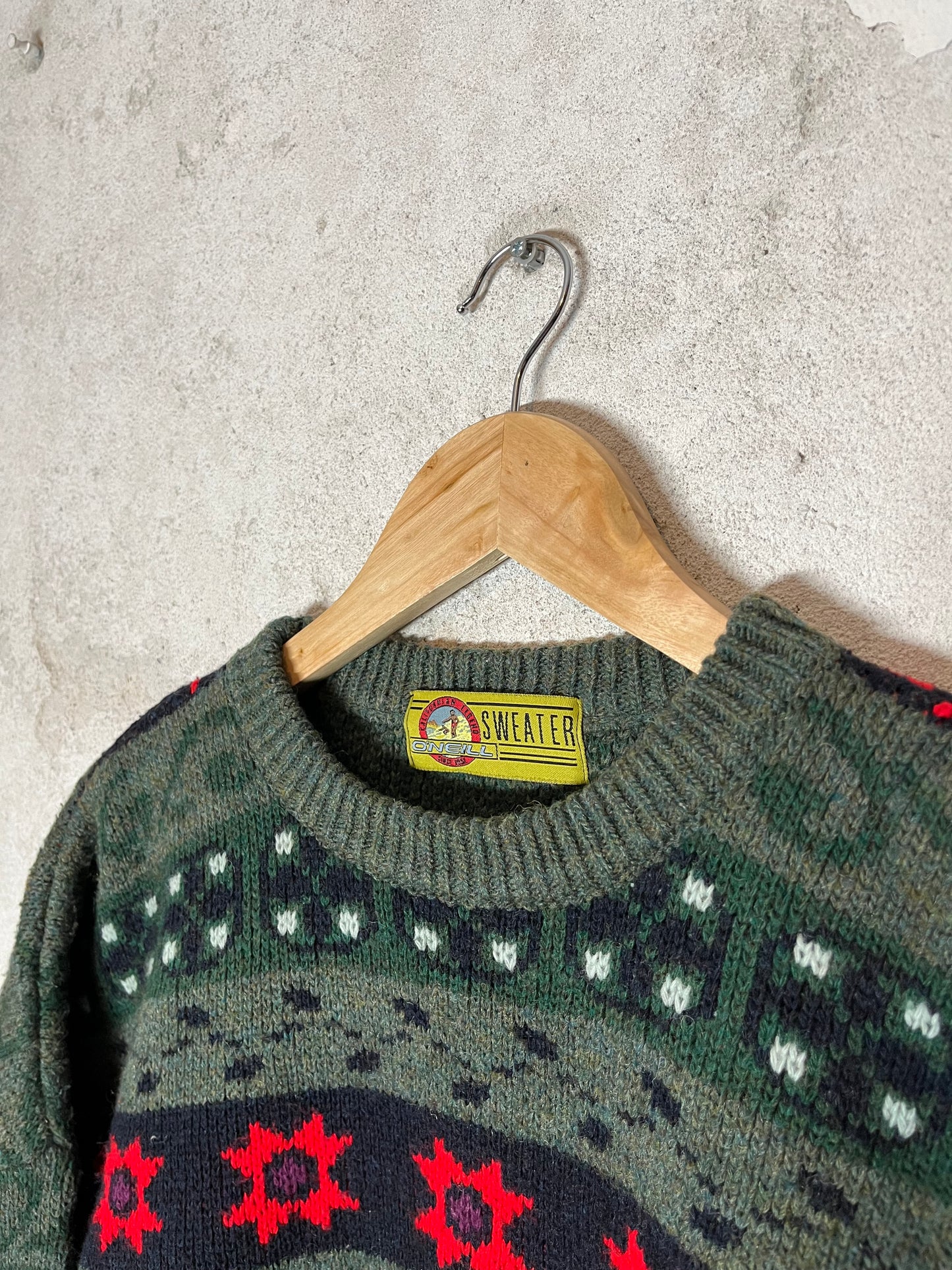 O'neill vintage 90s knit surf sweater ski snowboard - L