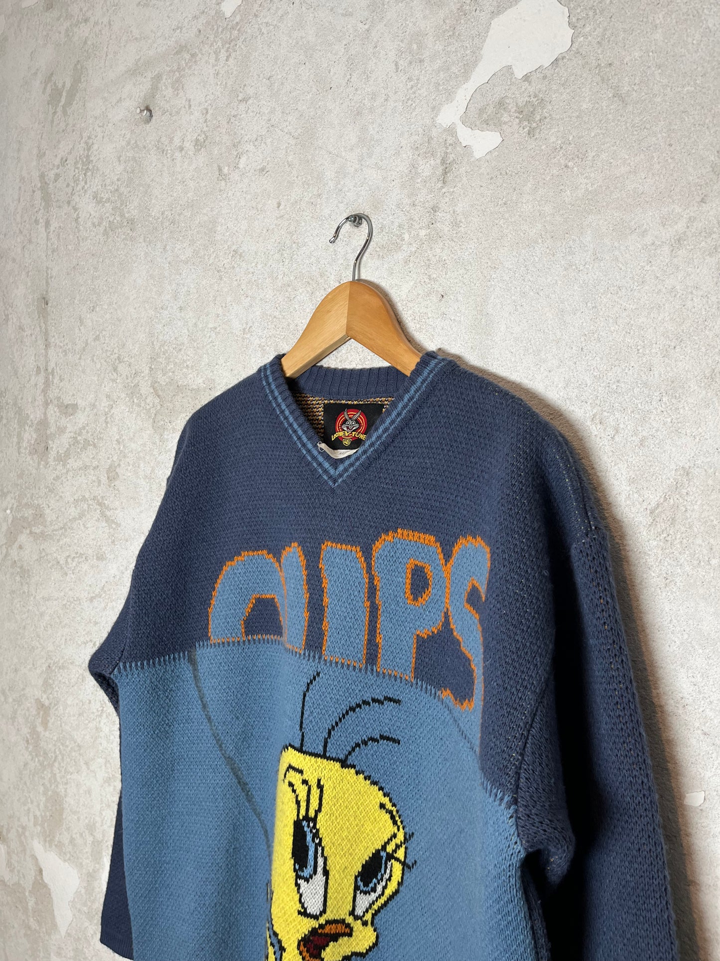 Looney Tunes Titi ski snowboard heavy knit sweater - M