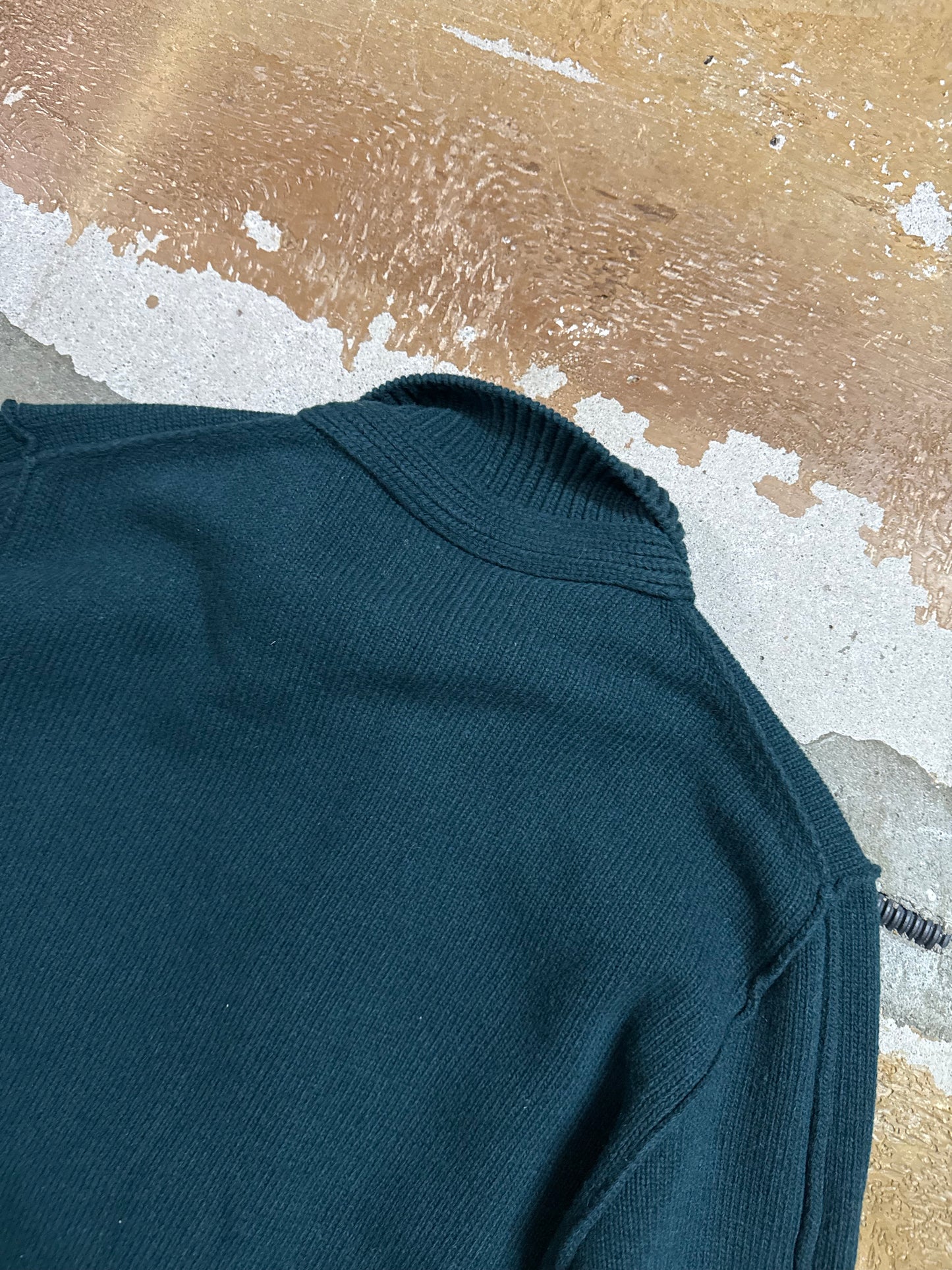 Stone island heavy knit sea moss green sweater - L