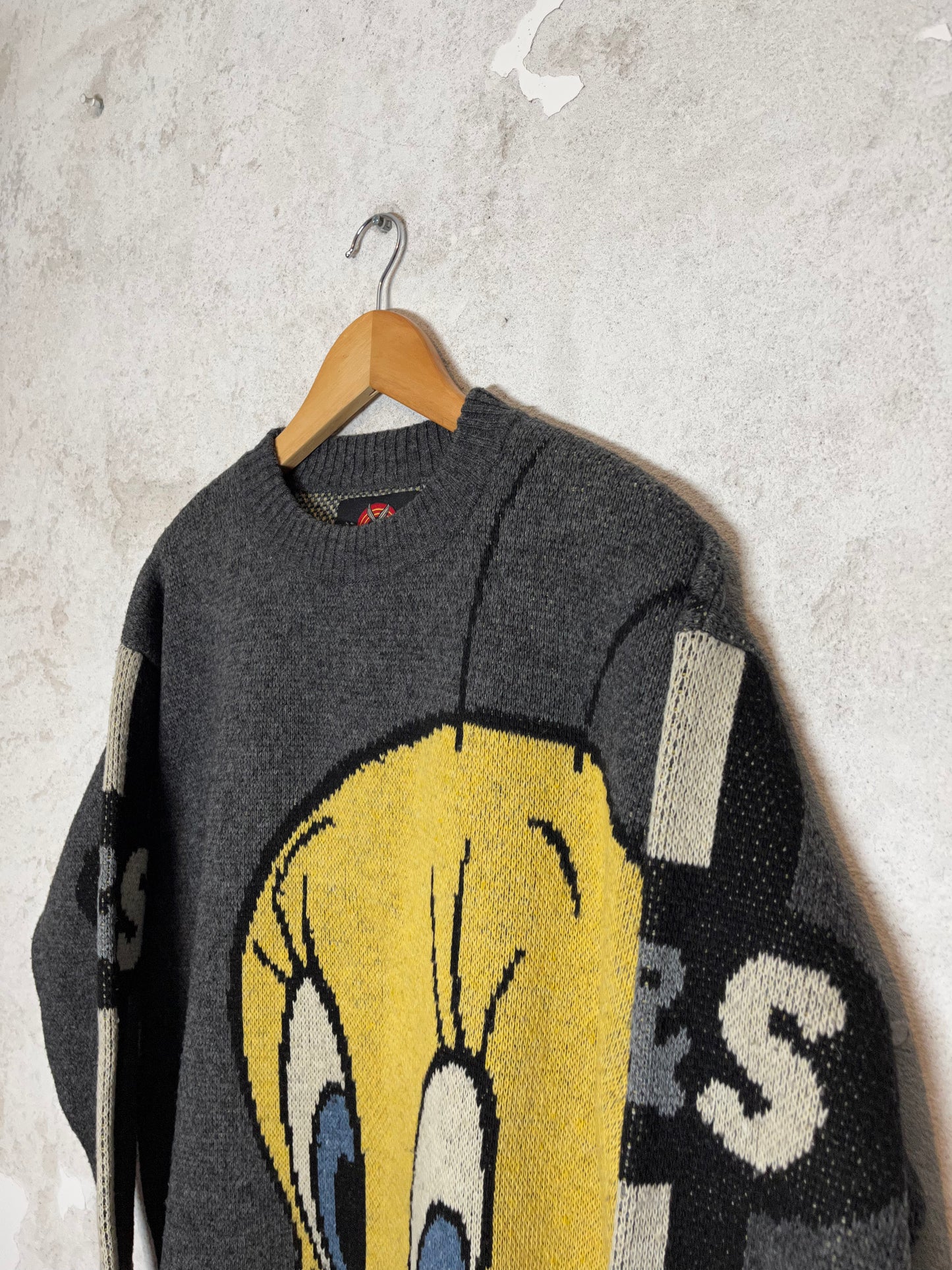 Looney Tunes Titi ski snowboard heavy knit sweatshirt - L