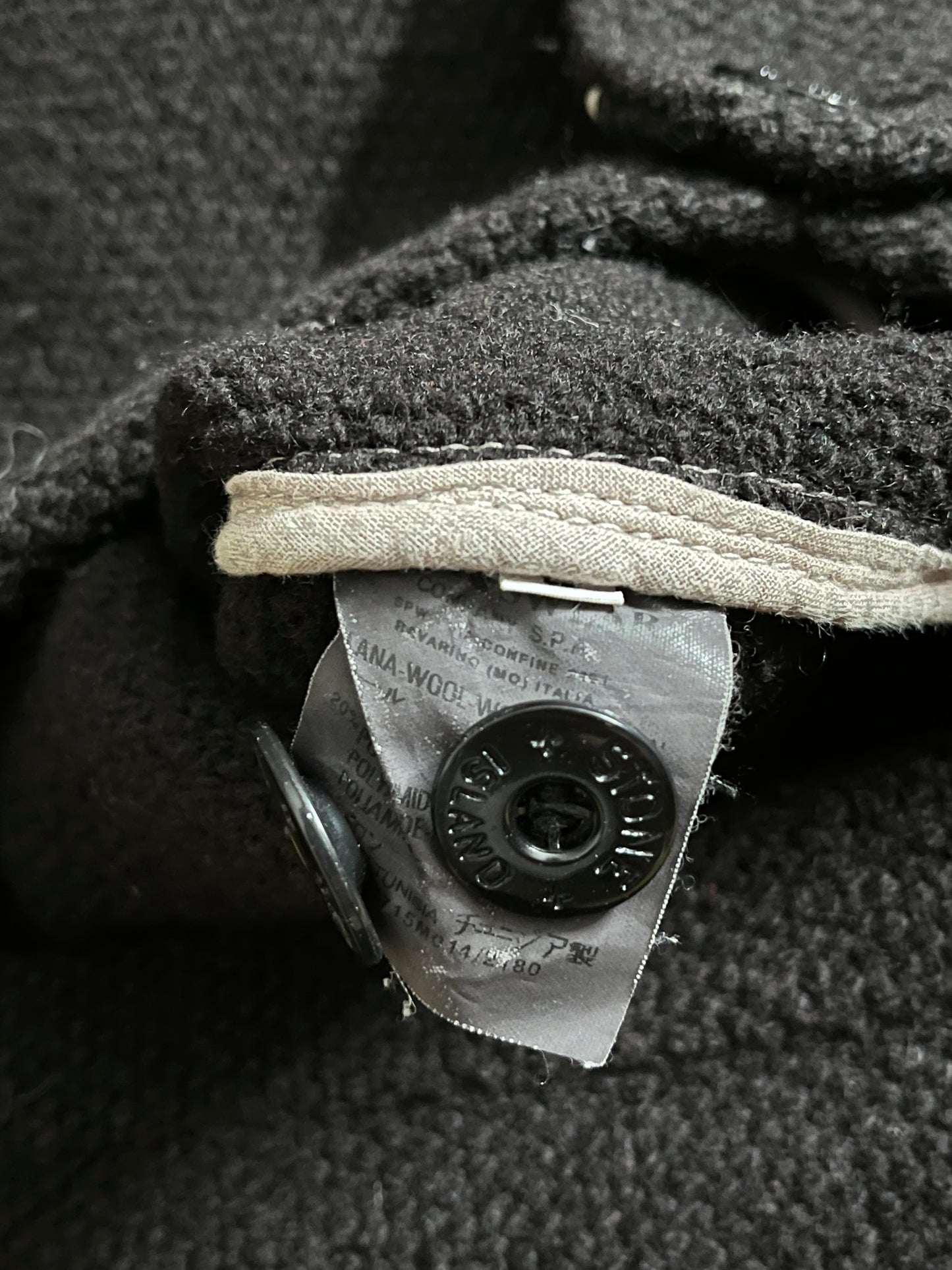 Stone Island vintage arm embroidery wool knit sweater - L