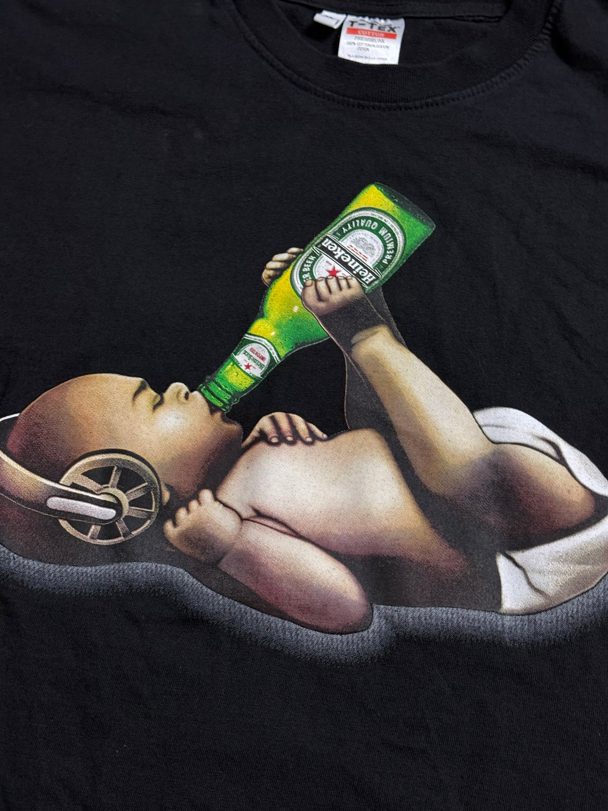 Vintage Heineken Baby graphic tee shirt