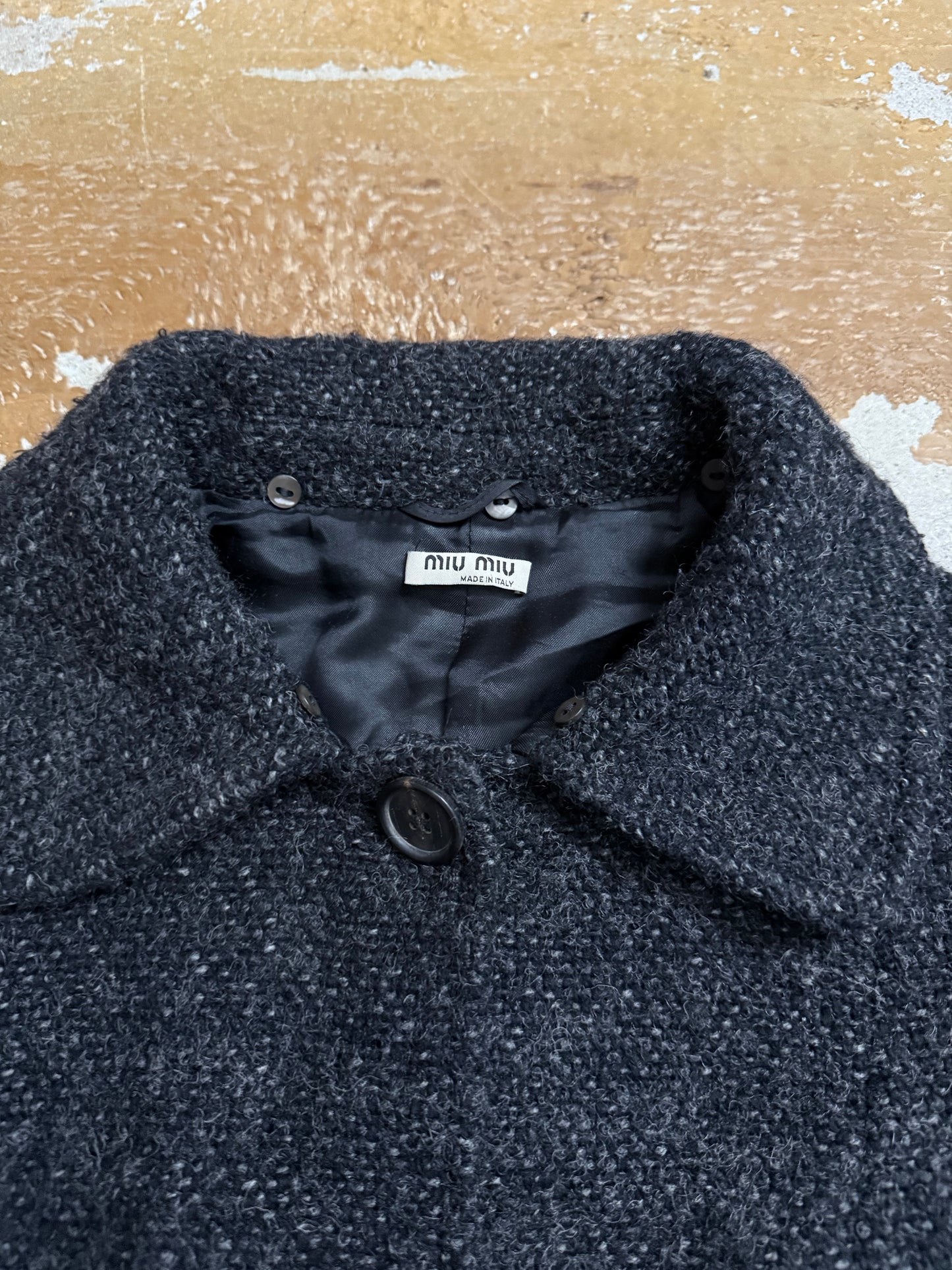 Miu Miu Mohair & Virgin wool blend trenchcoat - S