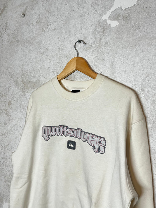 Quiksilver rubber logo application sweatshirt - M