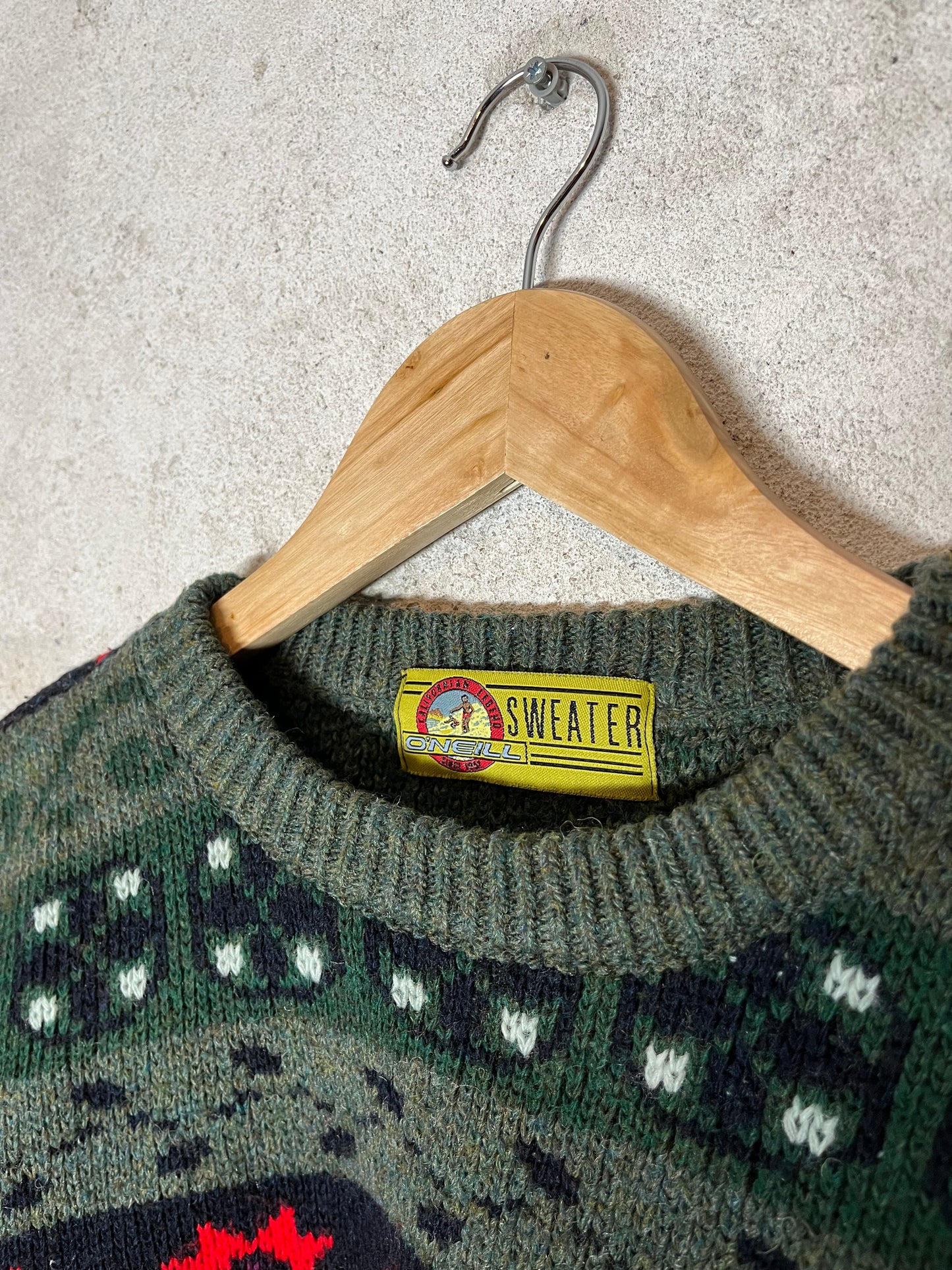 O'neill vintage 90s knit surf sweater ski snowboard - L