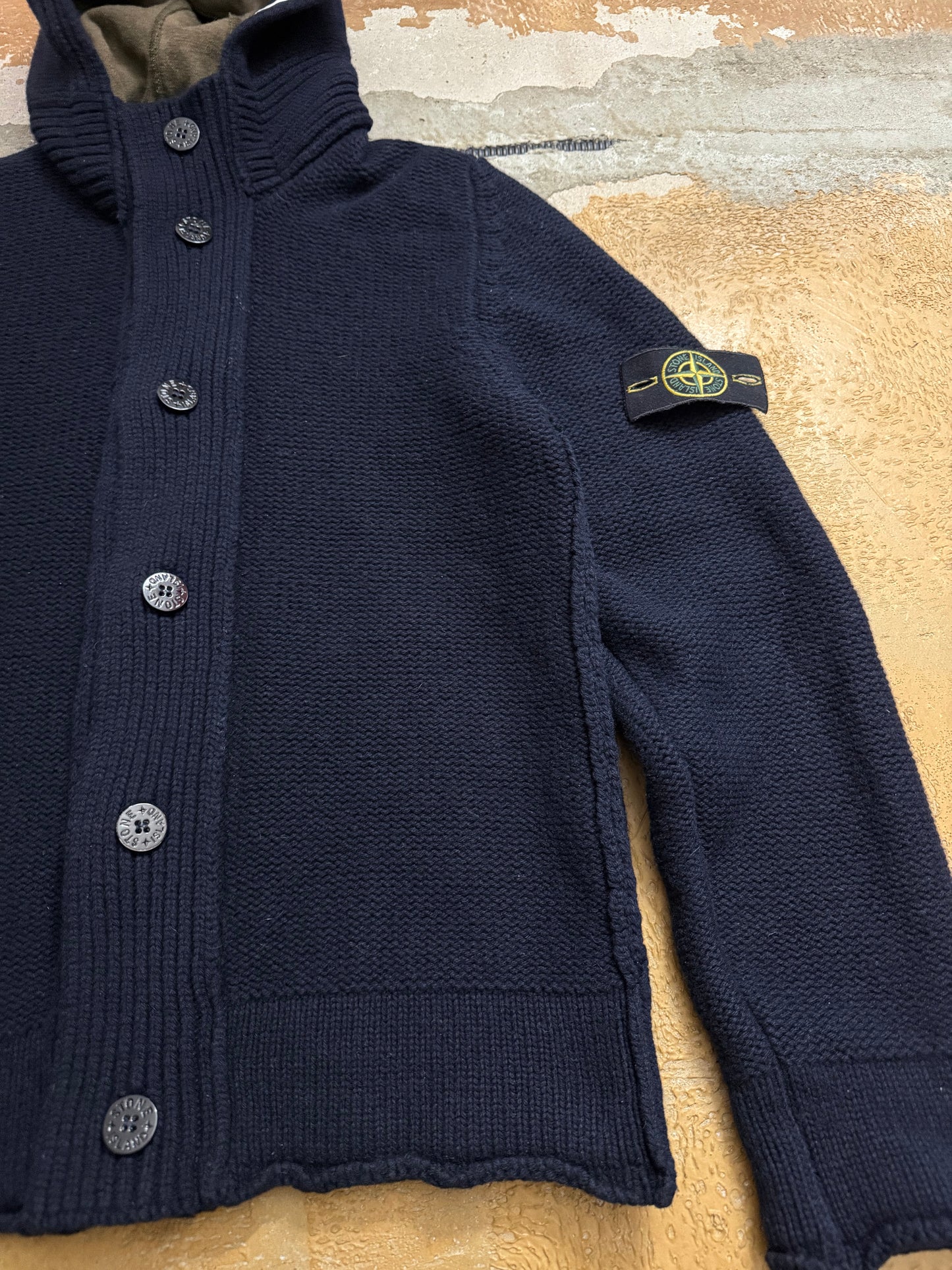 Stone Island vintage heavy knit 100% wool sweater - XL