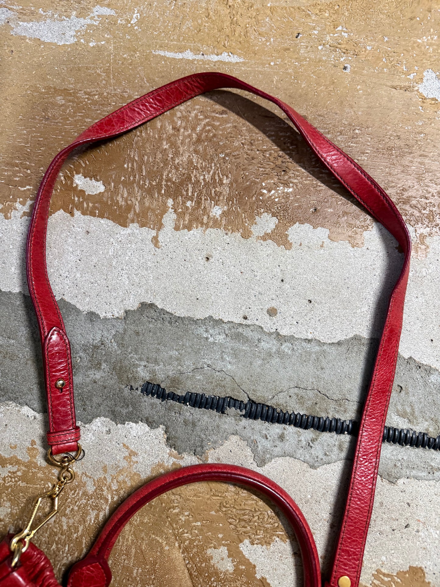 Miu Miu vintage leather red big hobo bag