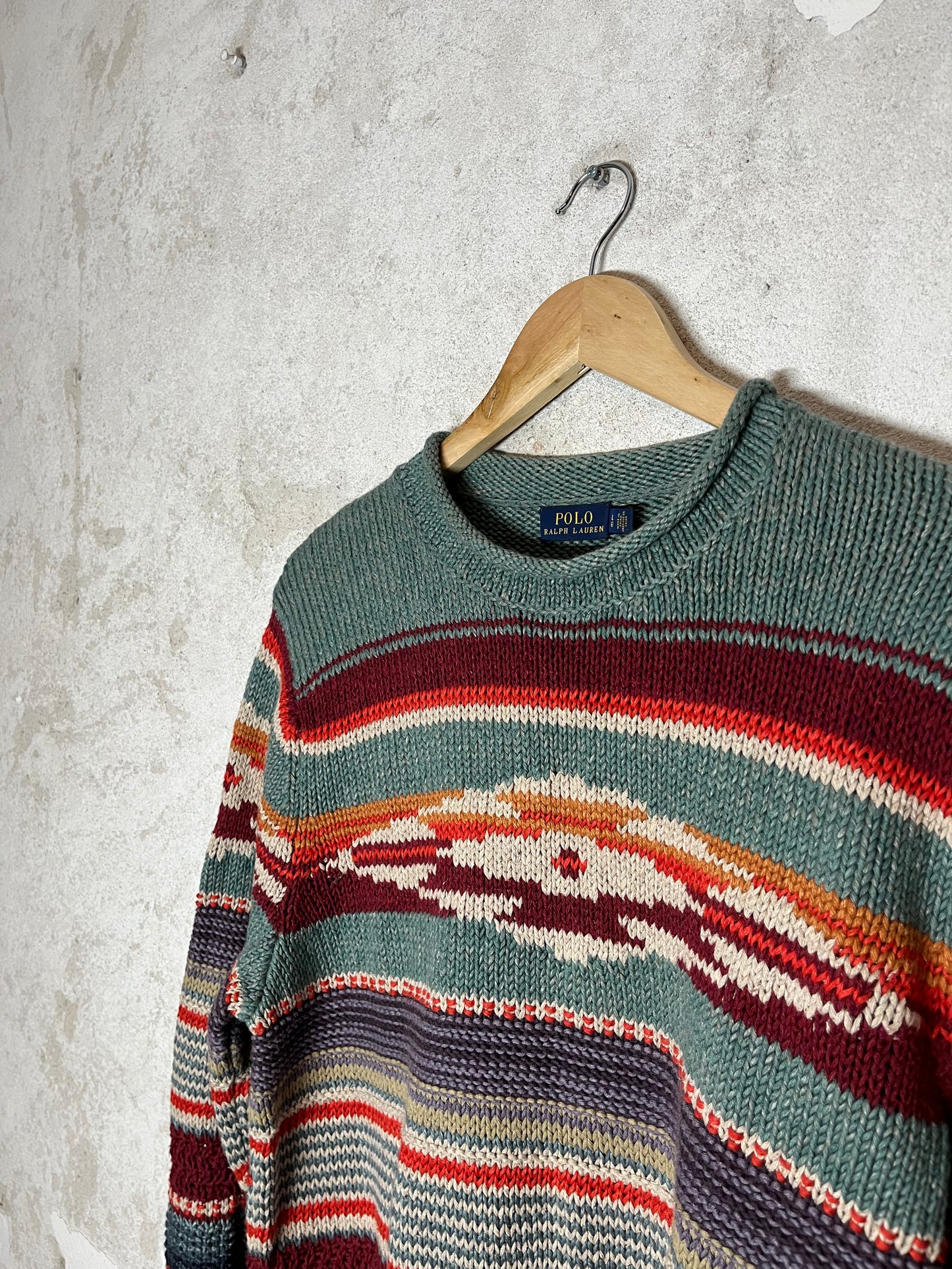 Ralph Lauren aztec multicolor knit sweater - M