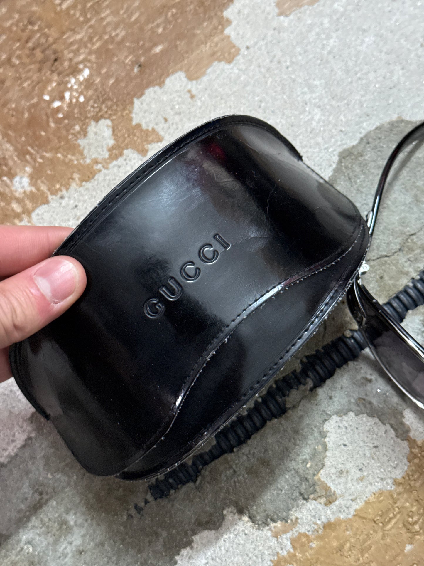 Gucci vintage high end designer retro shield sunglasses