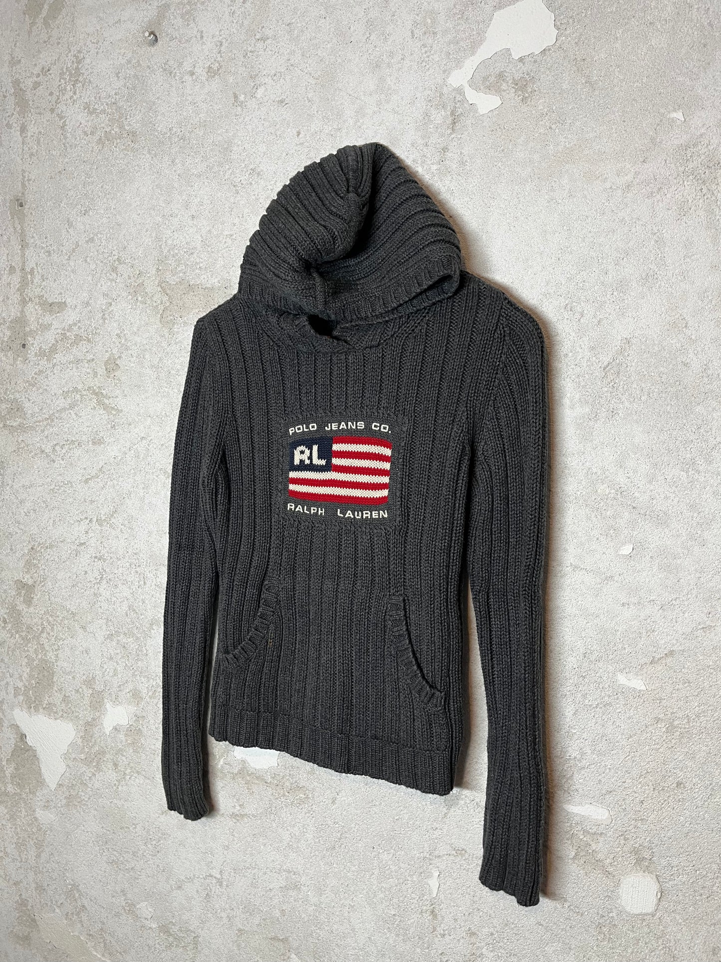 Ralph Lauren Polo Sport USA flag knit hoodie - S