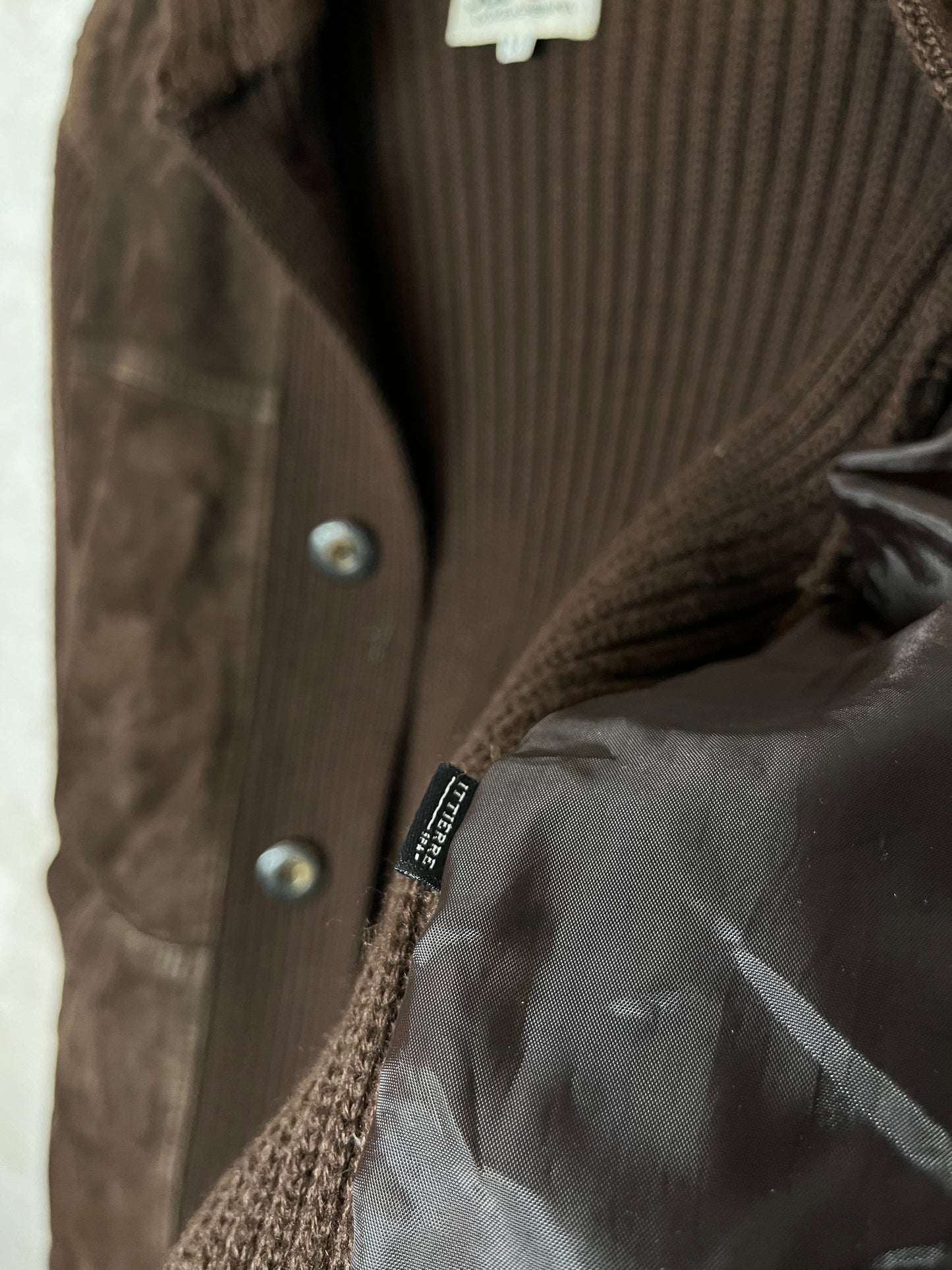 Dolce & Gabbana heavy knit suede jacket - M