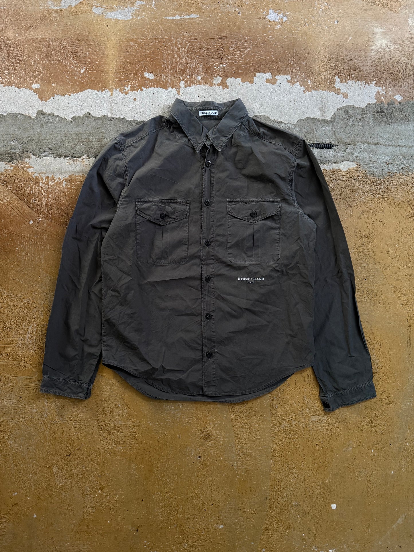Stone Island italy embroidered overshirt - S