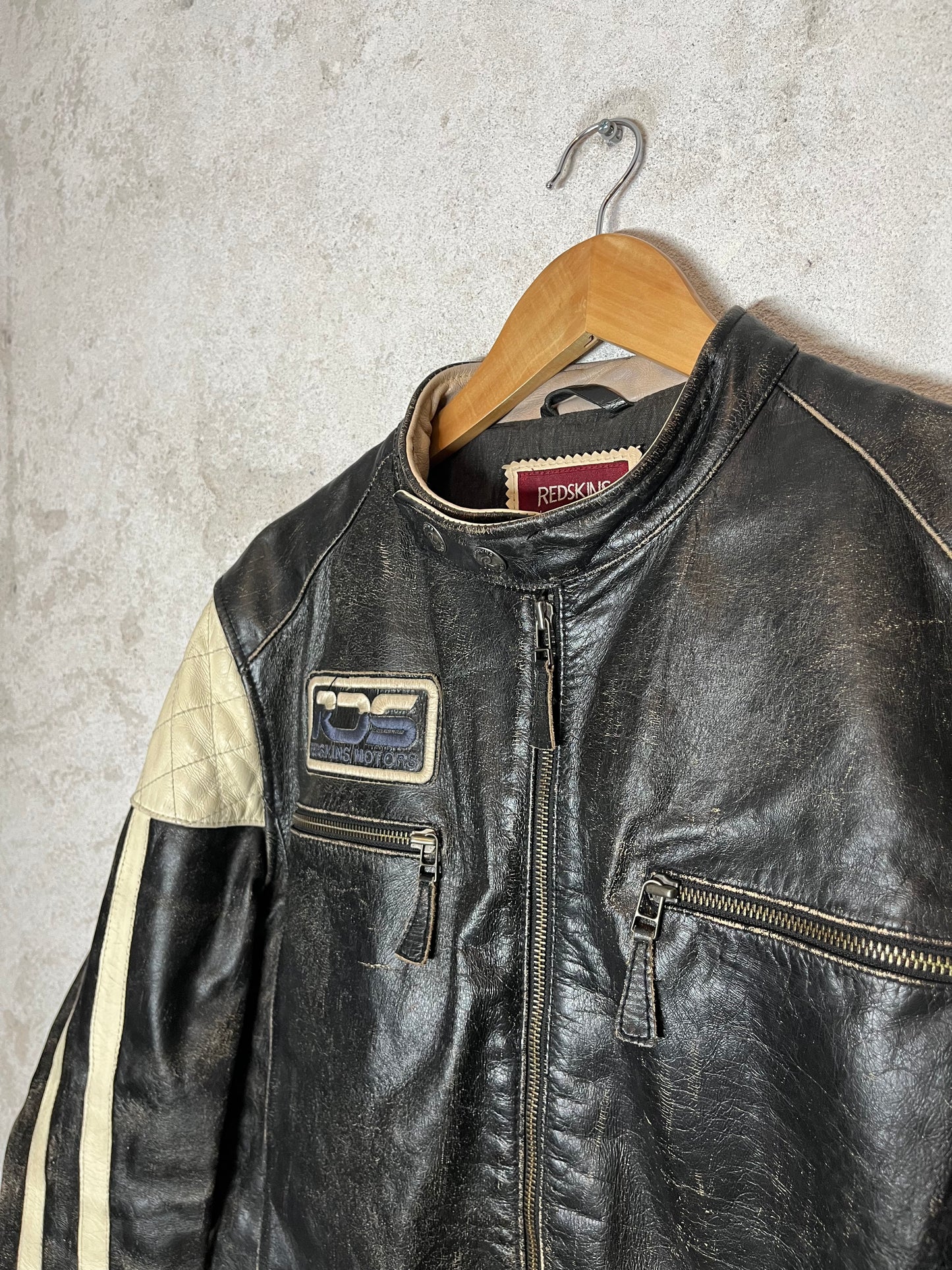 Redskins vintage leather motor jacket - L