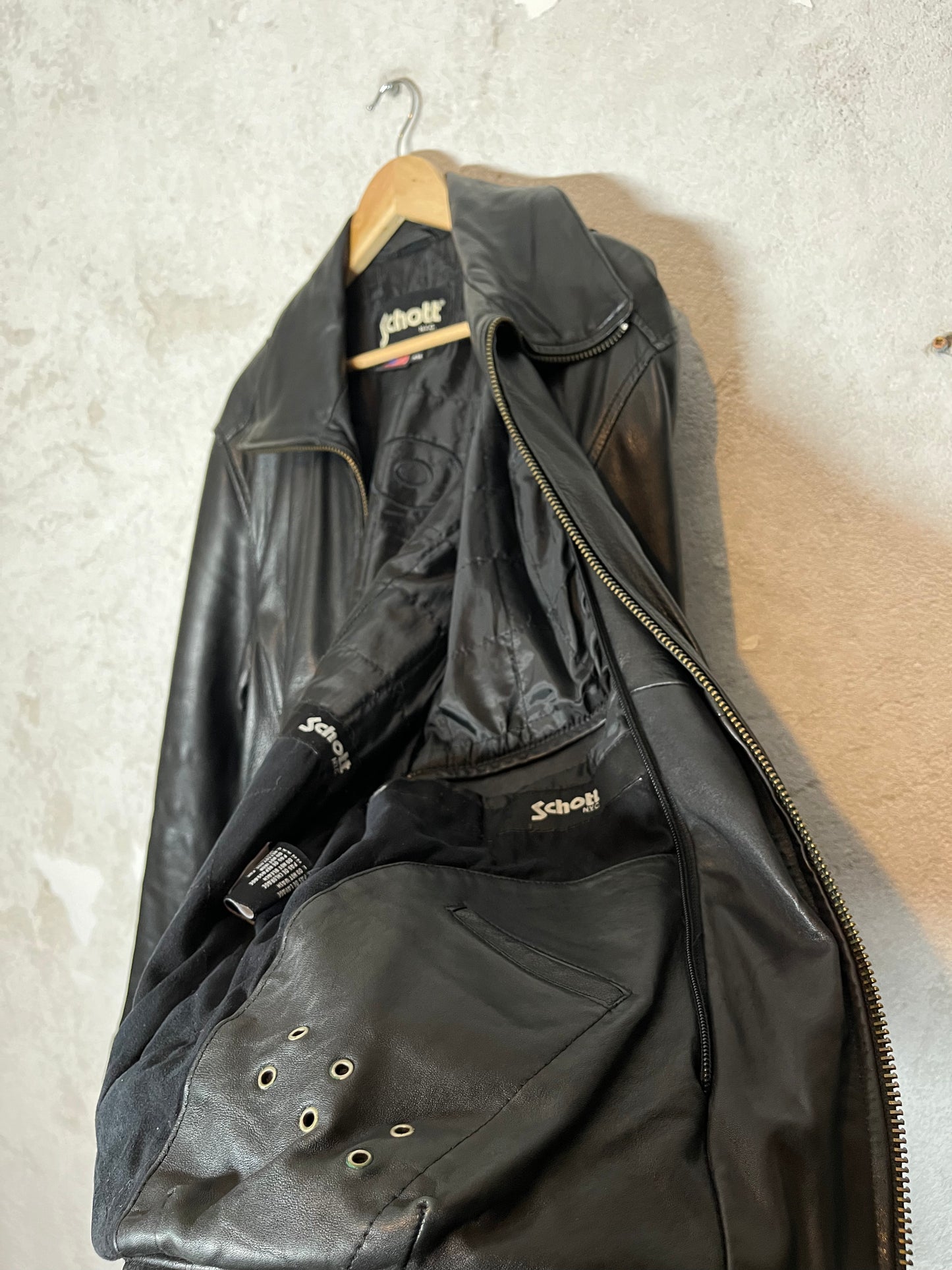 Schott NYC high quality leather motor jacket - XXL