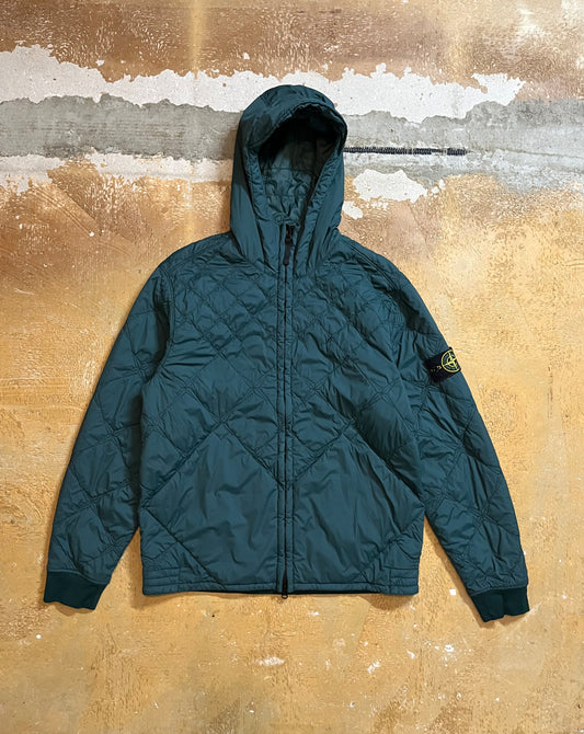 Stone Island Skin Touch Nylon Stella Primaloft-TC compass embroidered puffer jacket - L