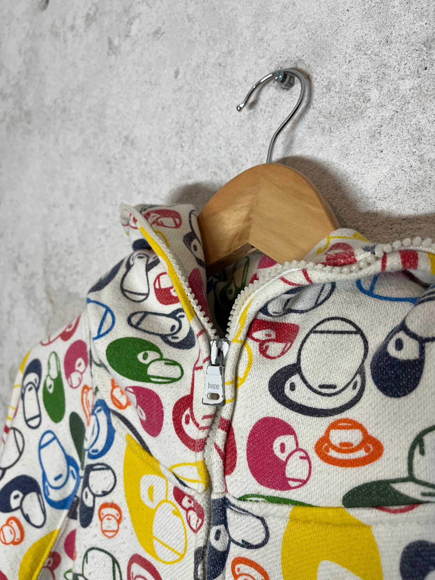 Bathing Ape Baby Milo Multicolor zip-up hoodie - M